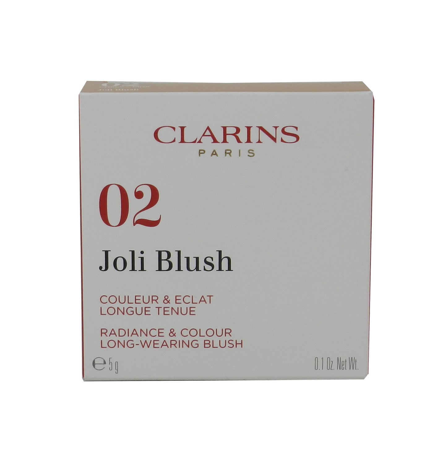 Clarins Joli Blush Radiance & Longwearing 02 Cheeky Pink 0.1 Ounce