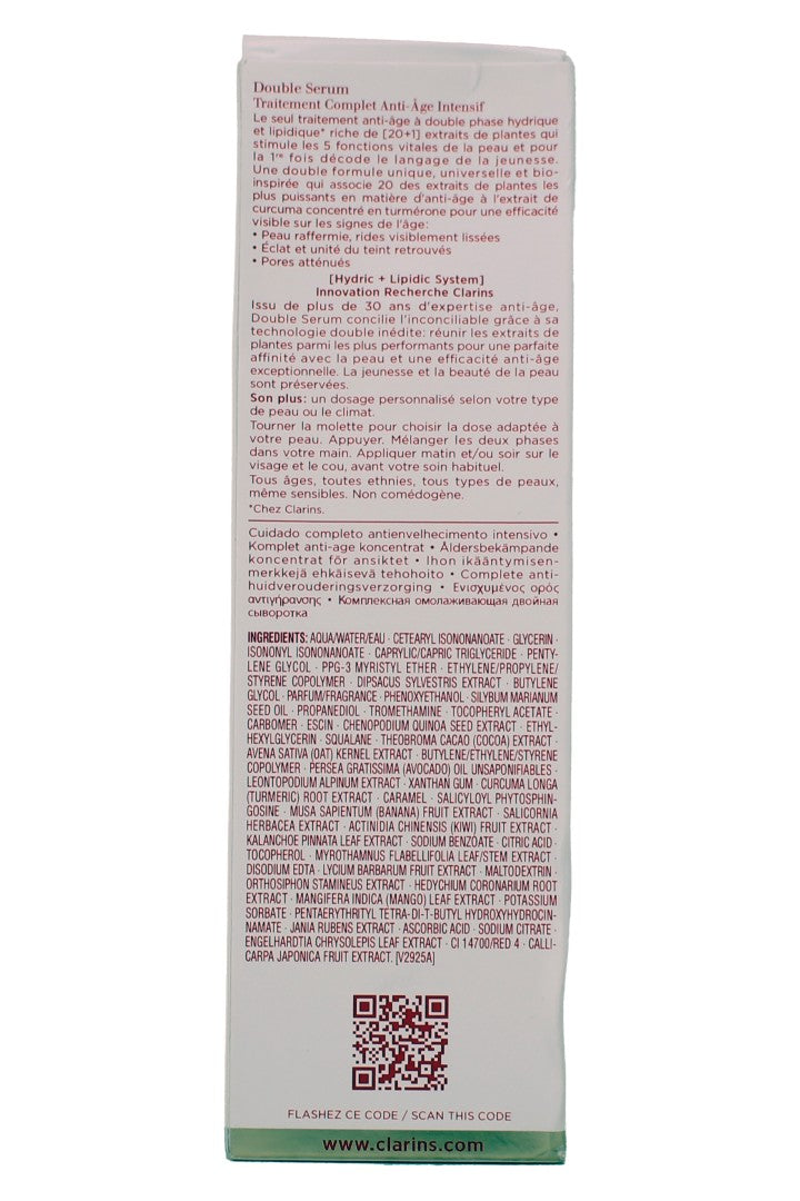 Clarins Double Serum Complete Age Control Concentrate 3.3 Ounce