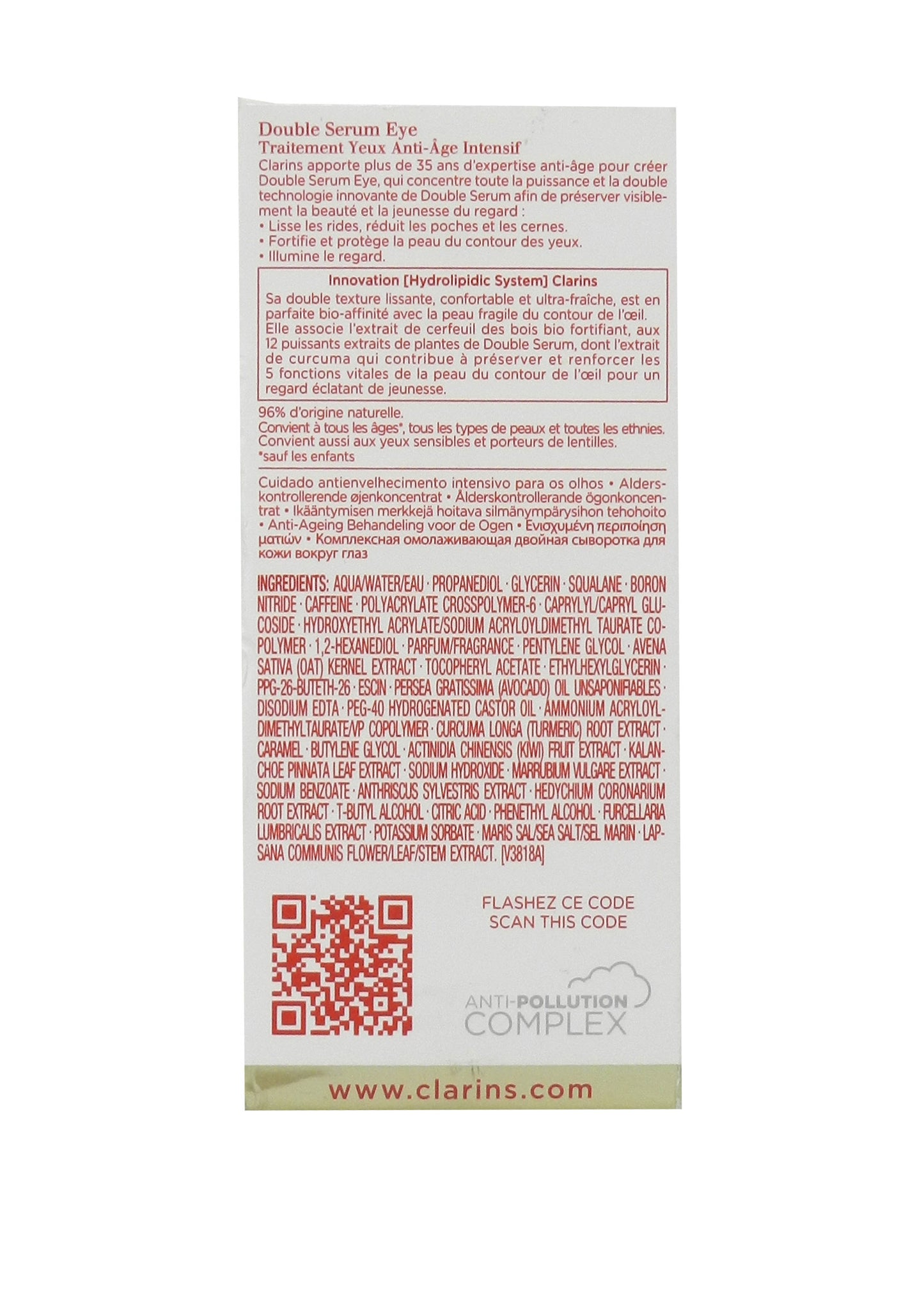 Clarins Double Serum Eye Concentrate 0.6 Ounces