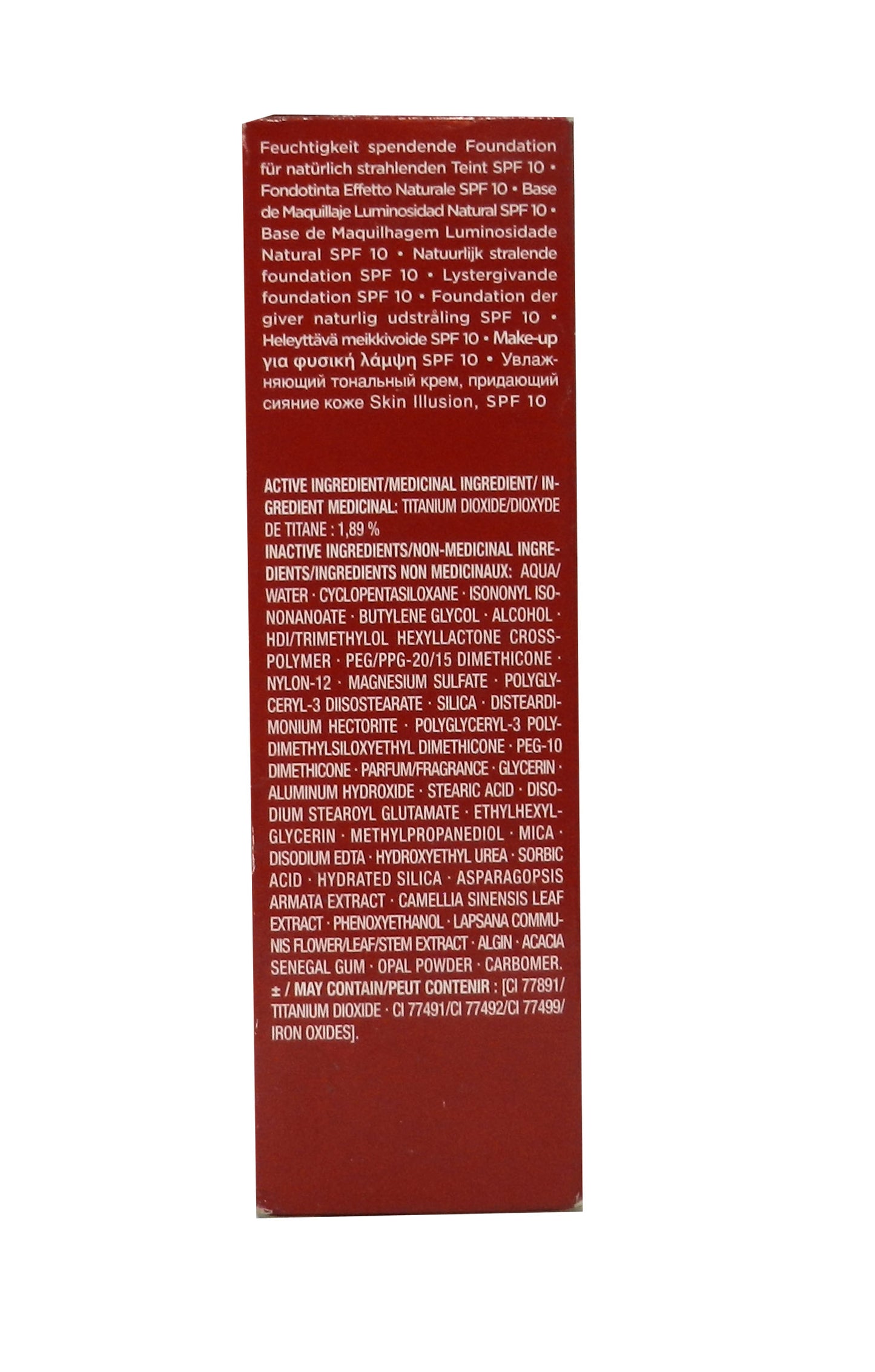 Clarins Skin Illusion Natural Radiance Foundation SPF 10 #111 Toffee 1.1 Ounce