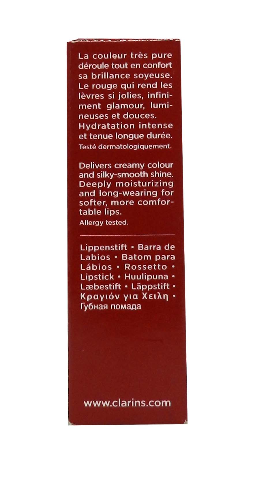 Clarins Joli Rouge Moisturizing Long-Wearing Lipstick 734 Poppy Red 0.1 Ounce