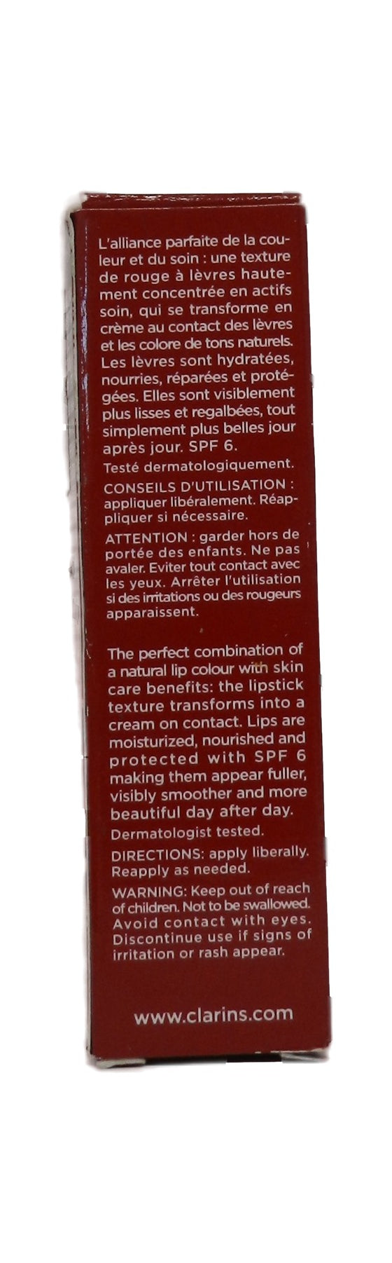 Clarins Rouge Hydra Nude Smoothing Cream Lipstick 02 Nude Coral 0.1 Ounces