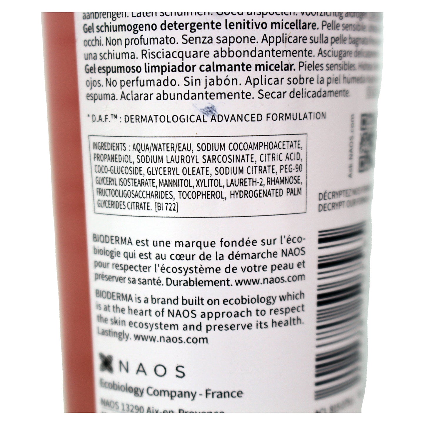 Bioderma Sensibio Foaming Gel, 6.70 oz, Cleansing Gel for Sensitive Skin