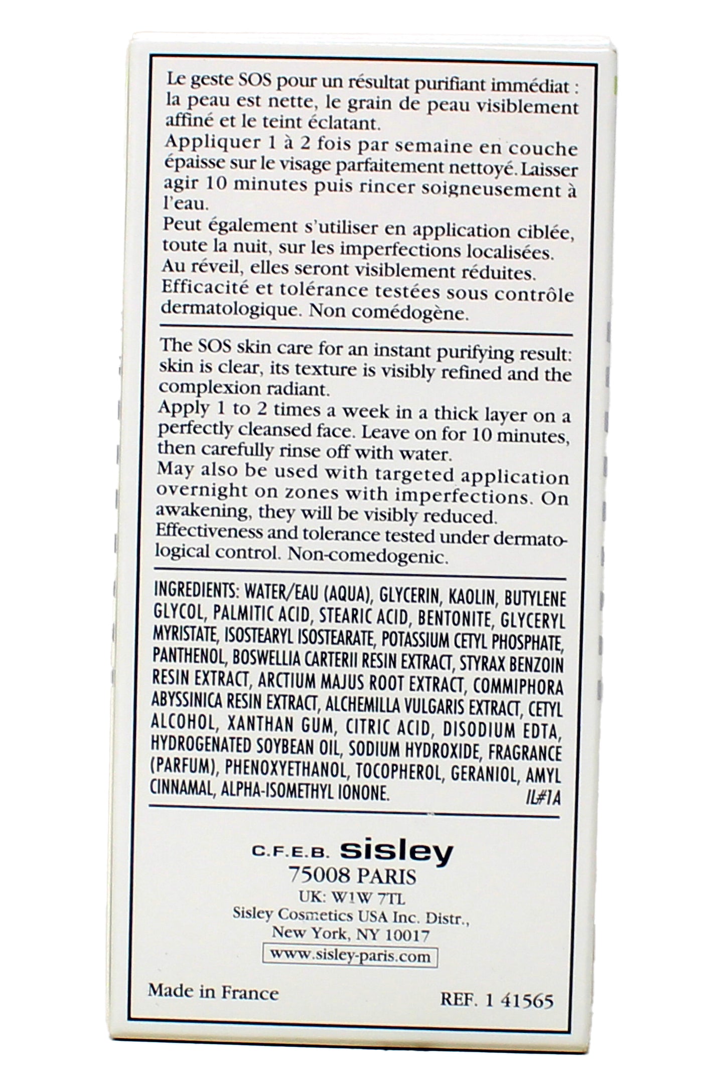 Sisley Deeply Purifying Mask With Tropical Resins Comb and Oily Skin 2 Fl Ounce