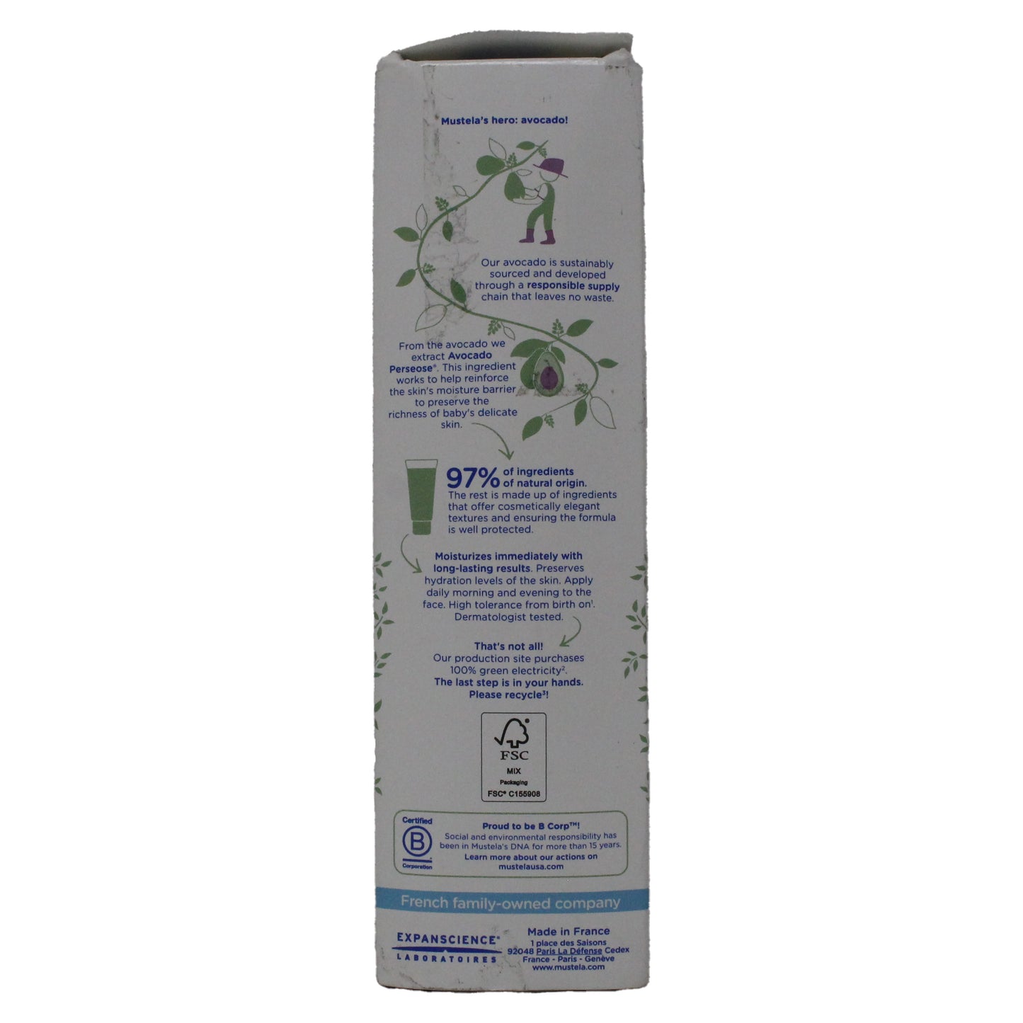 Mustela Hydra Bebe Facial Cream 1.35 Ounce