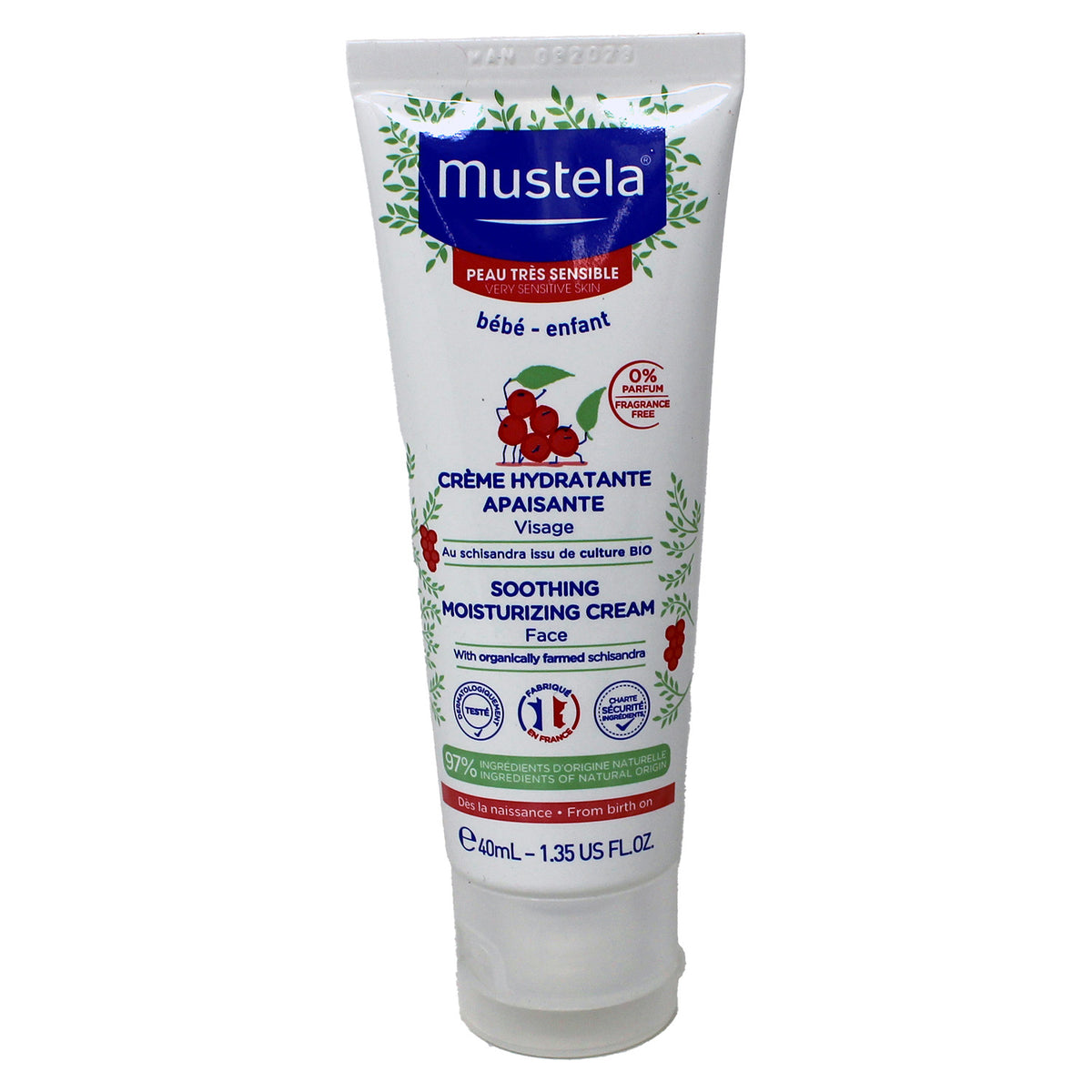 Mustela Baby Soothing Moisturizing Cream For Very Sensitive Skin 1.35 Ounces