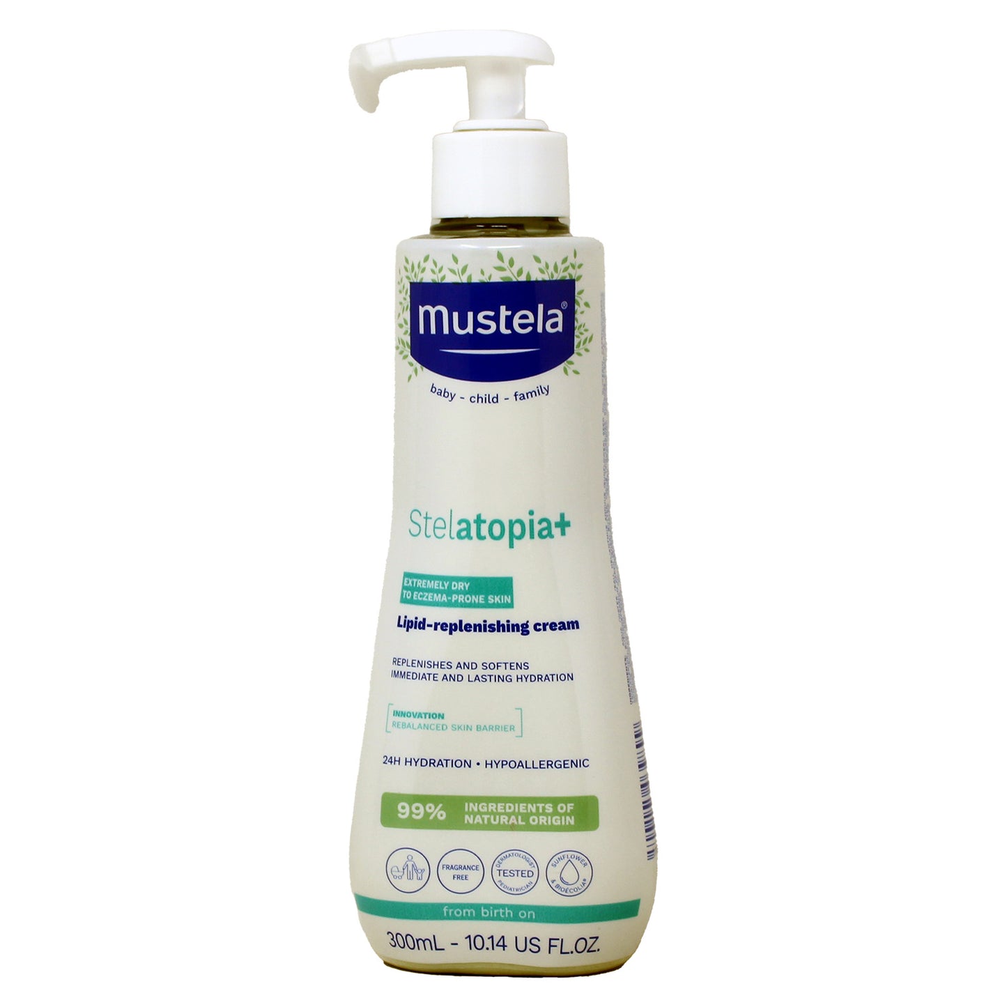 Mustela Stelatopia+ Lipid Replenishing Cream Extremely Dry to Eczema Prone Skin 10.14 Fl Ounce
