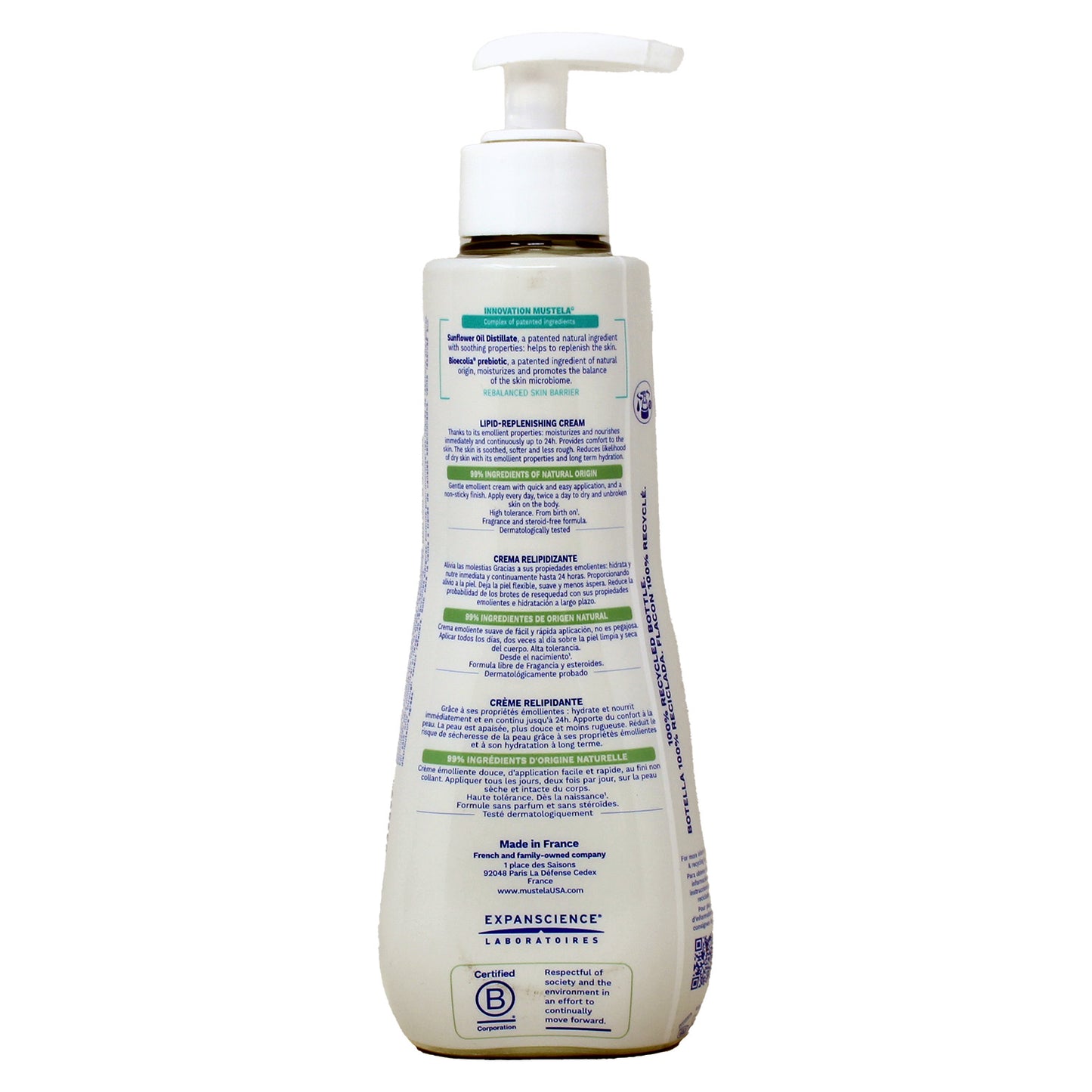 Mustela Stelatopia+ Lipid Replenishing Cream Extremely Dry to Eczema Prone Skin 10.14 Fl Ounce