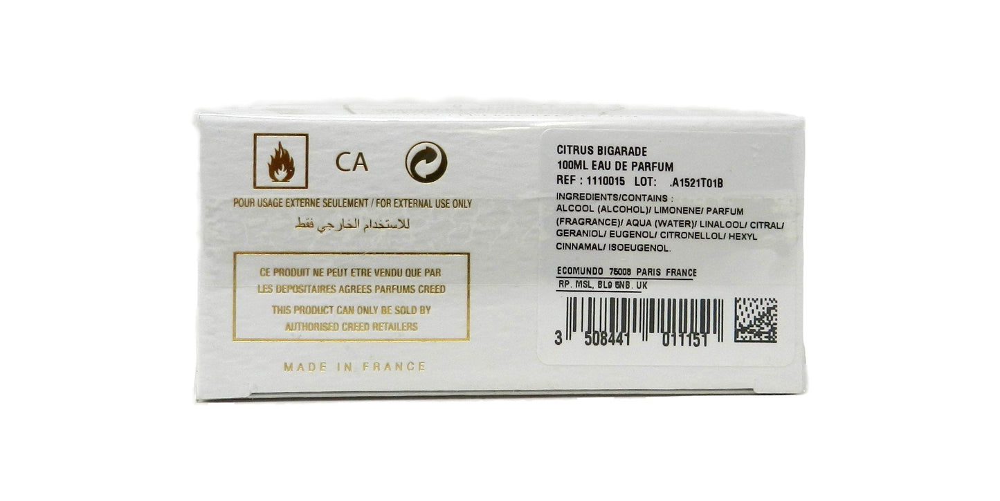Creed Acqua Originale Citrus Bigarade Unisex Eau De Parfum 3.3 Ounces