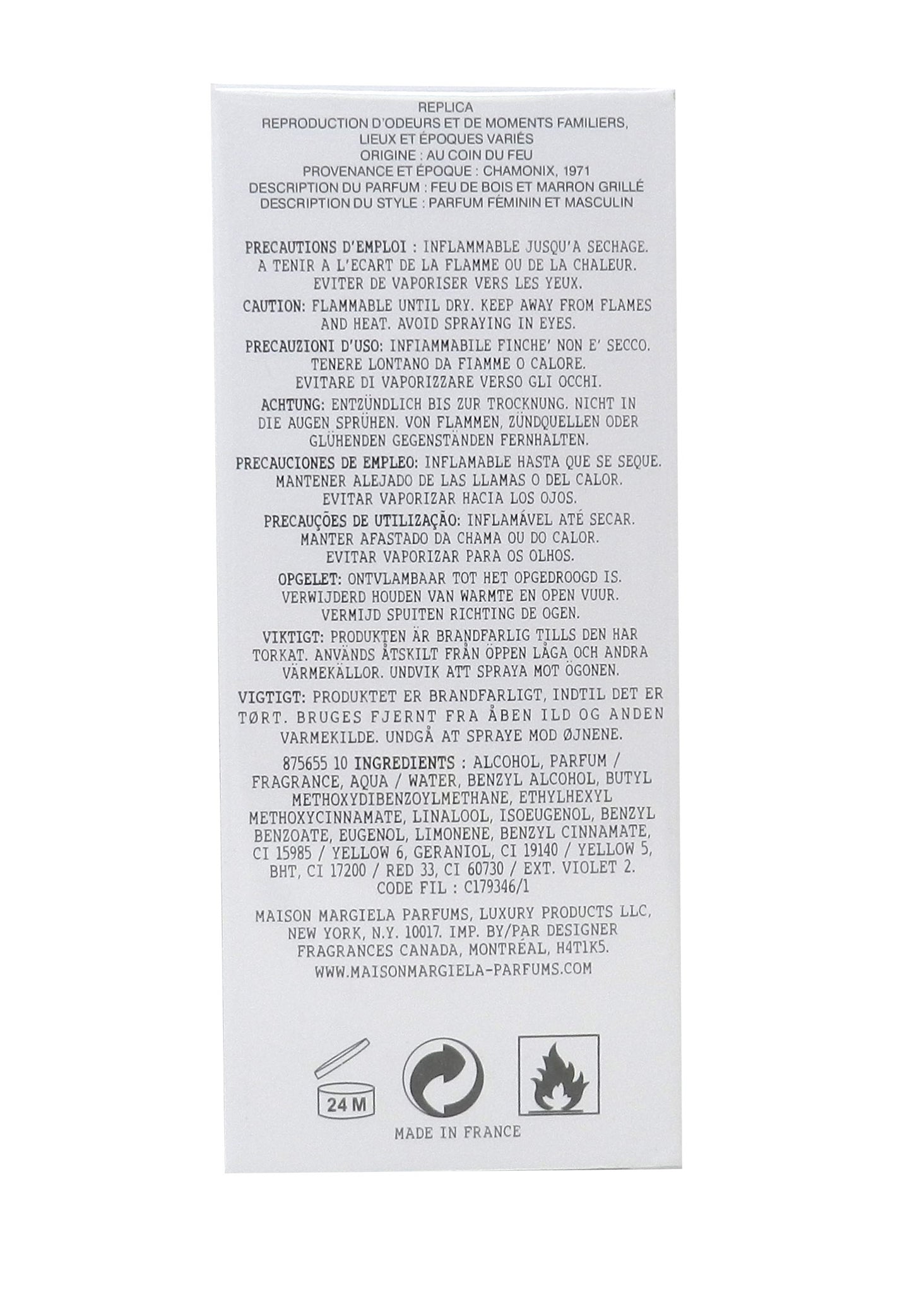 Maison Margiela Replica By The Fireplace Eau De Toilette For Women 3.4 Ounces