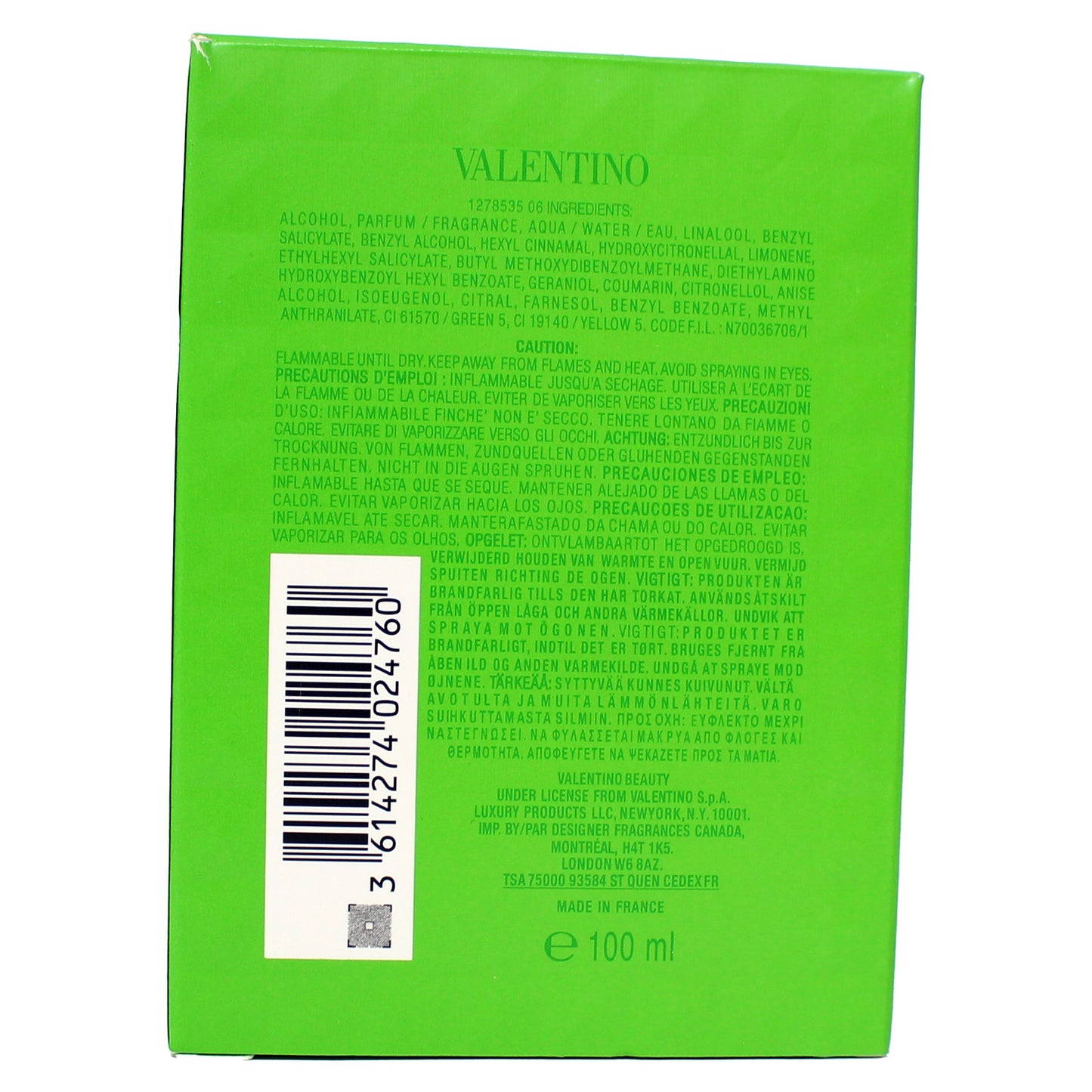 Valentino Donna Born In Roma Green Stravaganza Eau De Parfum 3.4 Ounces