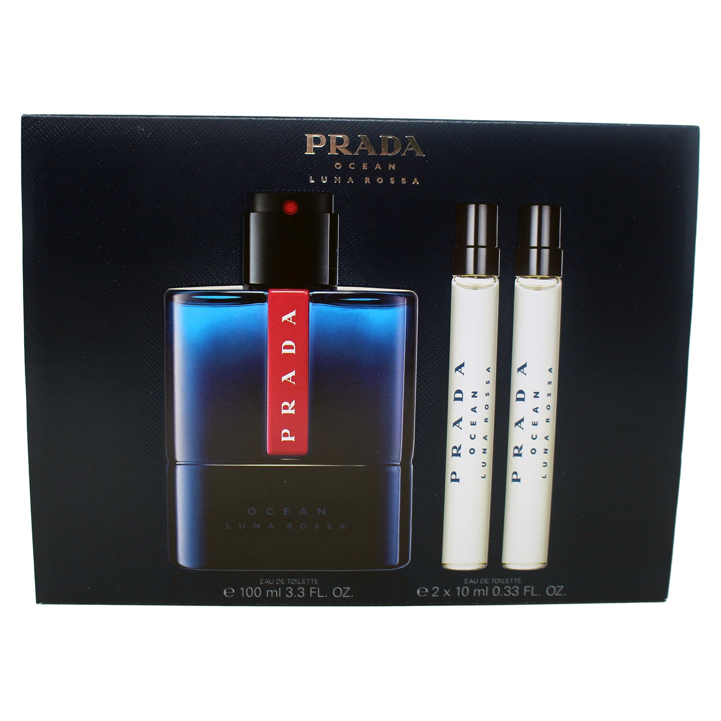 Prada Ocean Luna Rosa Eau De Toilette Gift Set (3.3 Fl Oz, 2 x 0.33 Fl Ounce)