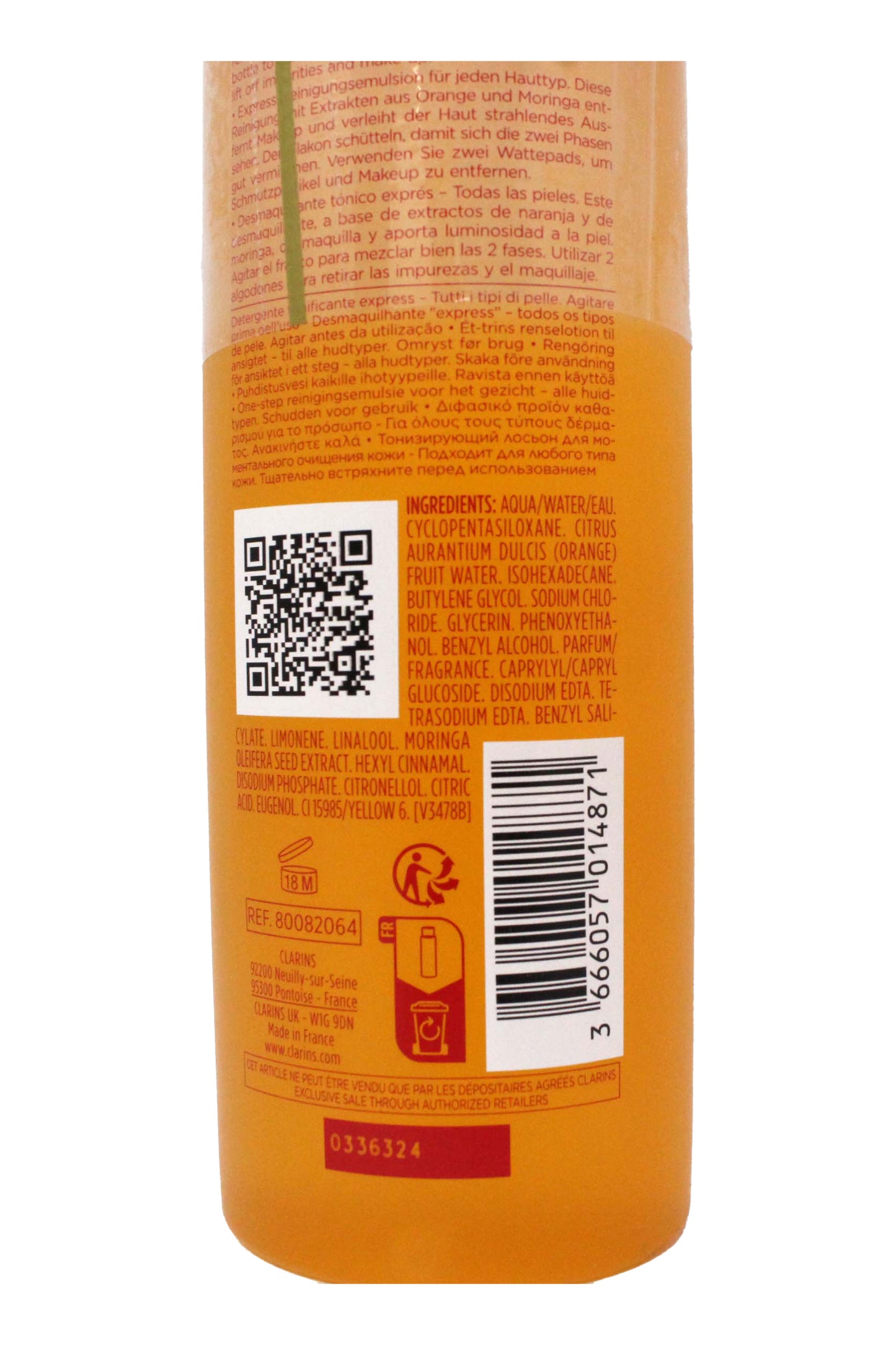 Clarins One-Step Facial Cleanser With Orange Extract 6.7 Ounces