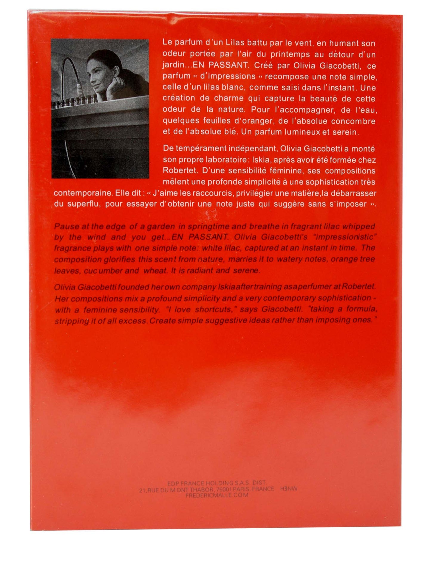 Frederic Malle Olivia Giacobetti En Passant Eau De Parfum 3.4 Ounces