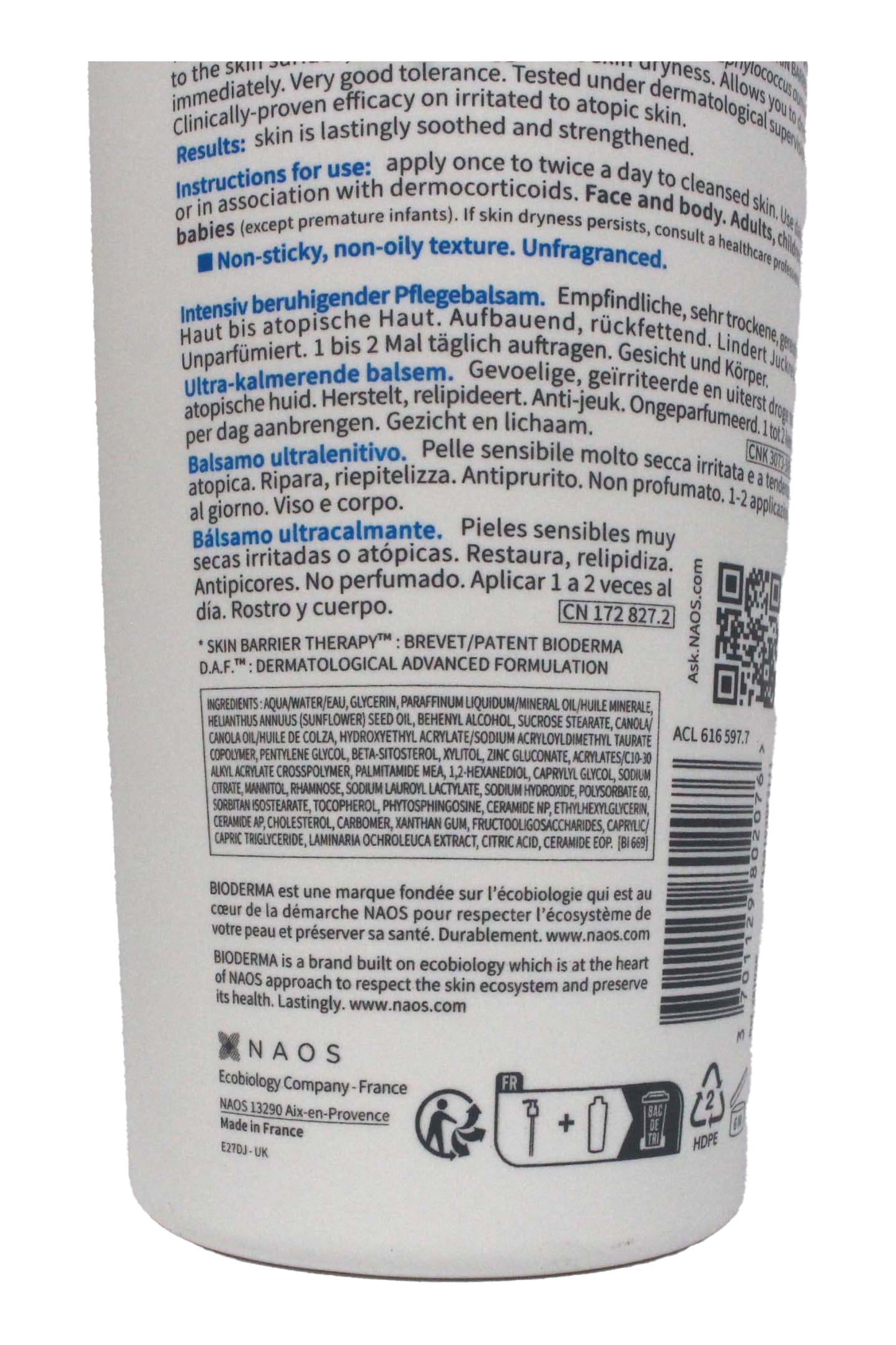 Bioderma Atoderm Intensive Balm For Dry To Atopic Sensitive Skin 16.9 Ounce