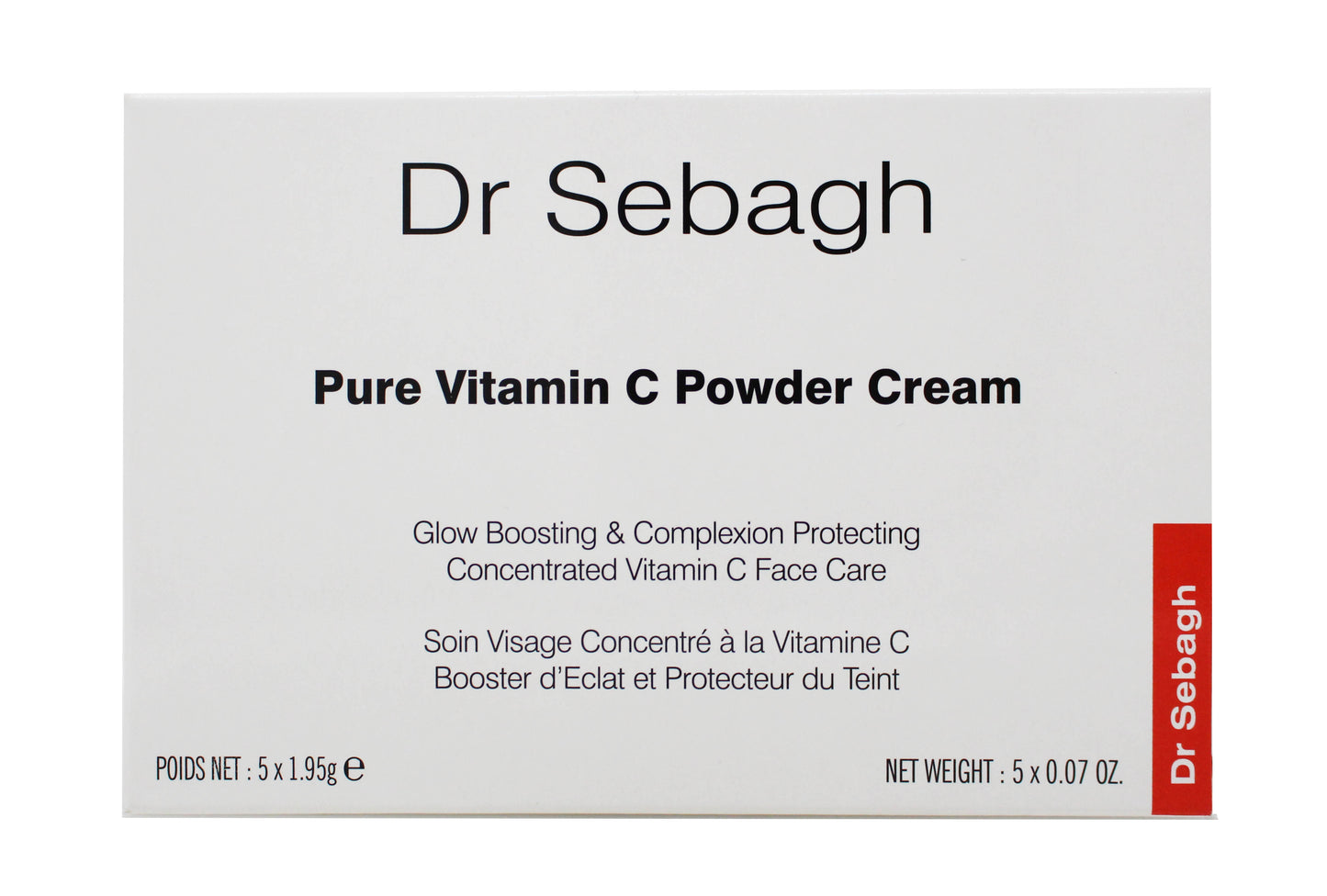 Set, Dr Sebagh, Pure Vitamin C Powder Cream, Revitalising, Cream, For Face, 5 pcs, 1.95 g
