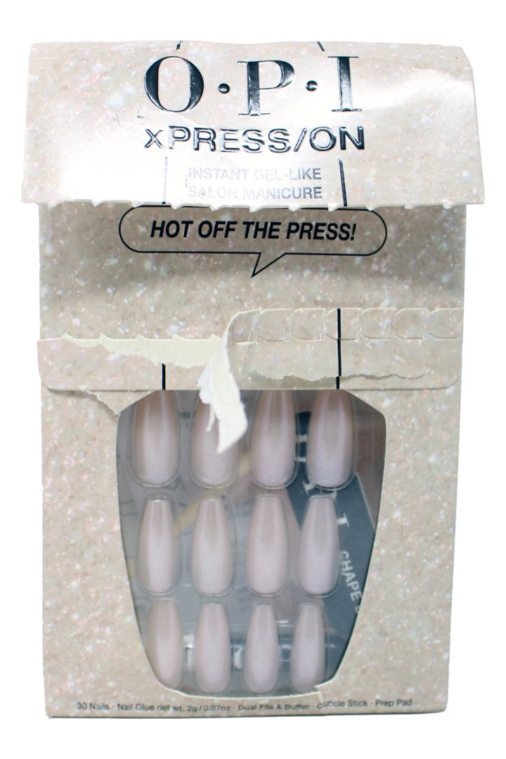 OPI Hot Off The Press! Press On Set Long Throw Me A Kiss (Open Set)