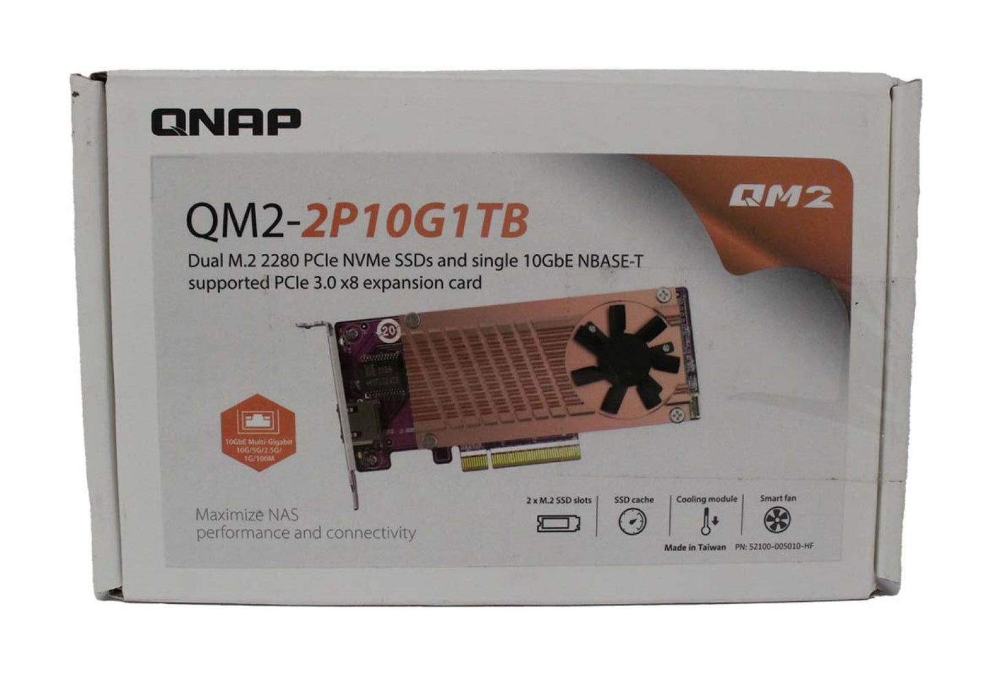 QNAP QM2-2P10G1TB 2 x PCIe Gen3 NVMe SSD & 1 x 10GbE Port Expansion Card