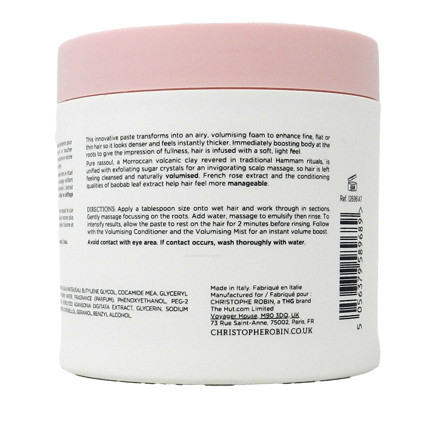 Christophe Robin Cleansing Volumizing Paste With Rose Extracts 8.4 Ounces