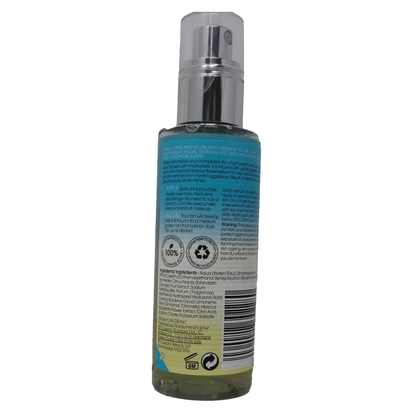 St.Tropez Self Tan Purity Bronzing Water Face Mist 2.7 Ounces