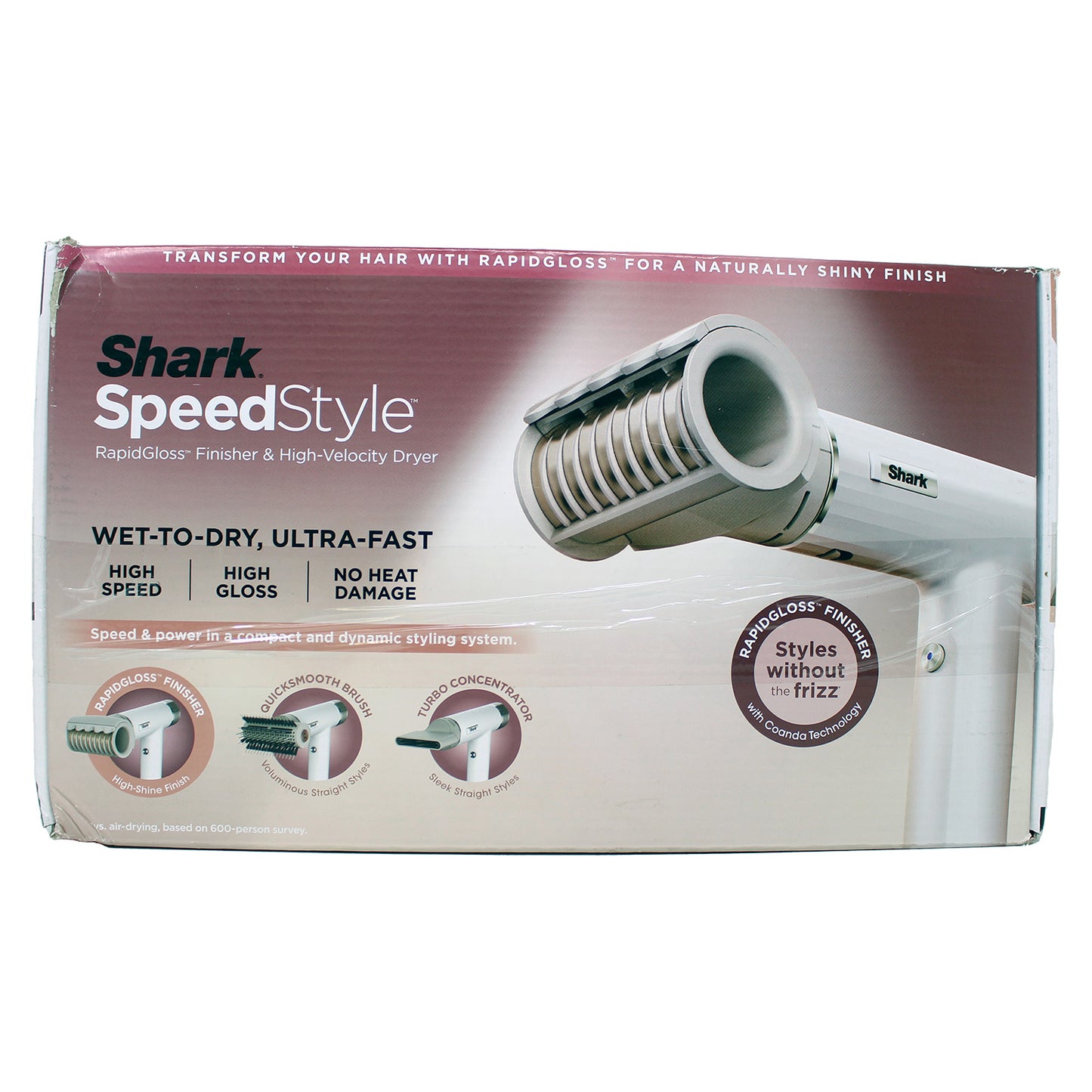 Shark Speed Style Rapid Gloss Finisher and High Velocity Dryer White 1 Count