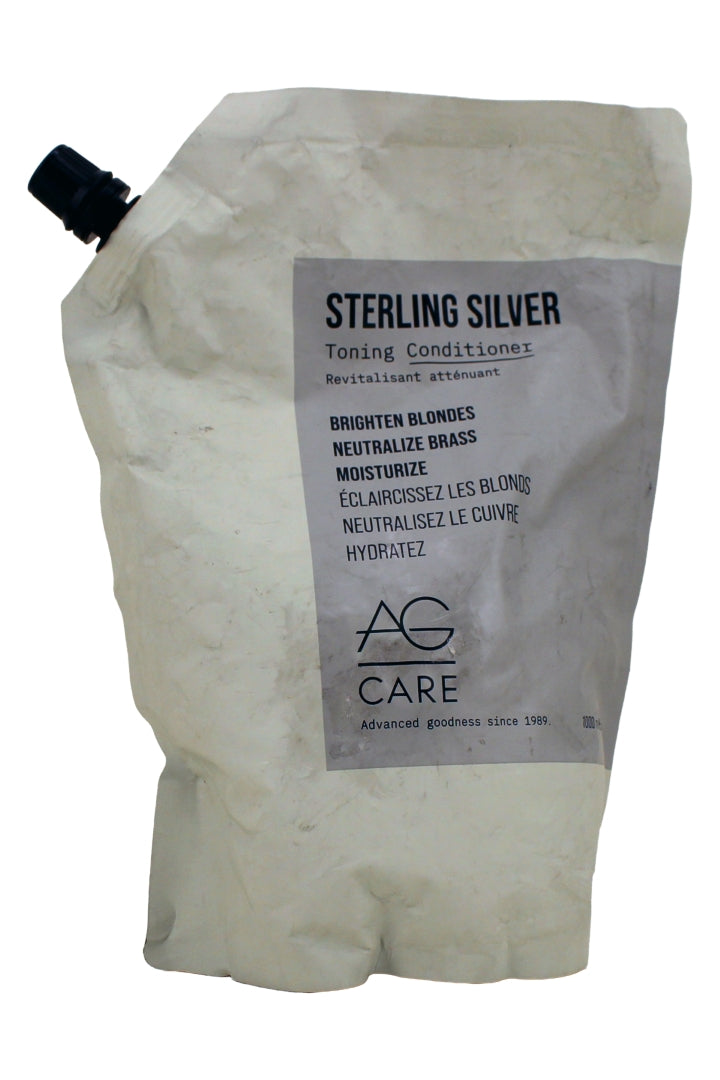 AG Care Sterling Silver Toning Conditioner Brighten Blondes Neutralize Brass Moisturize Refill 34 Ounce