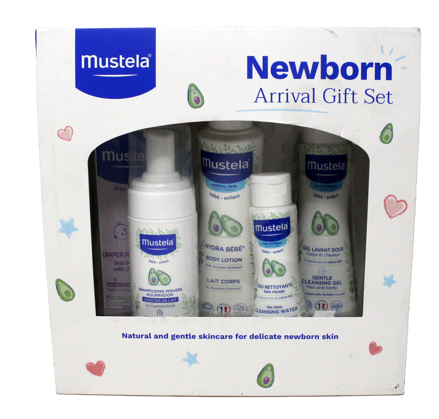 Mustela Newborn Arrival Gift Set Baby Skincare & Bath Time Essential 5 Piece Set
