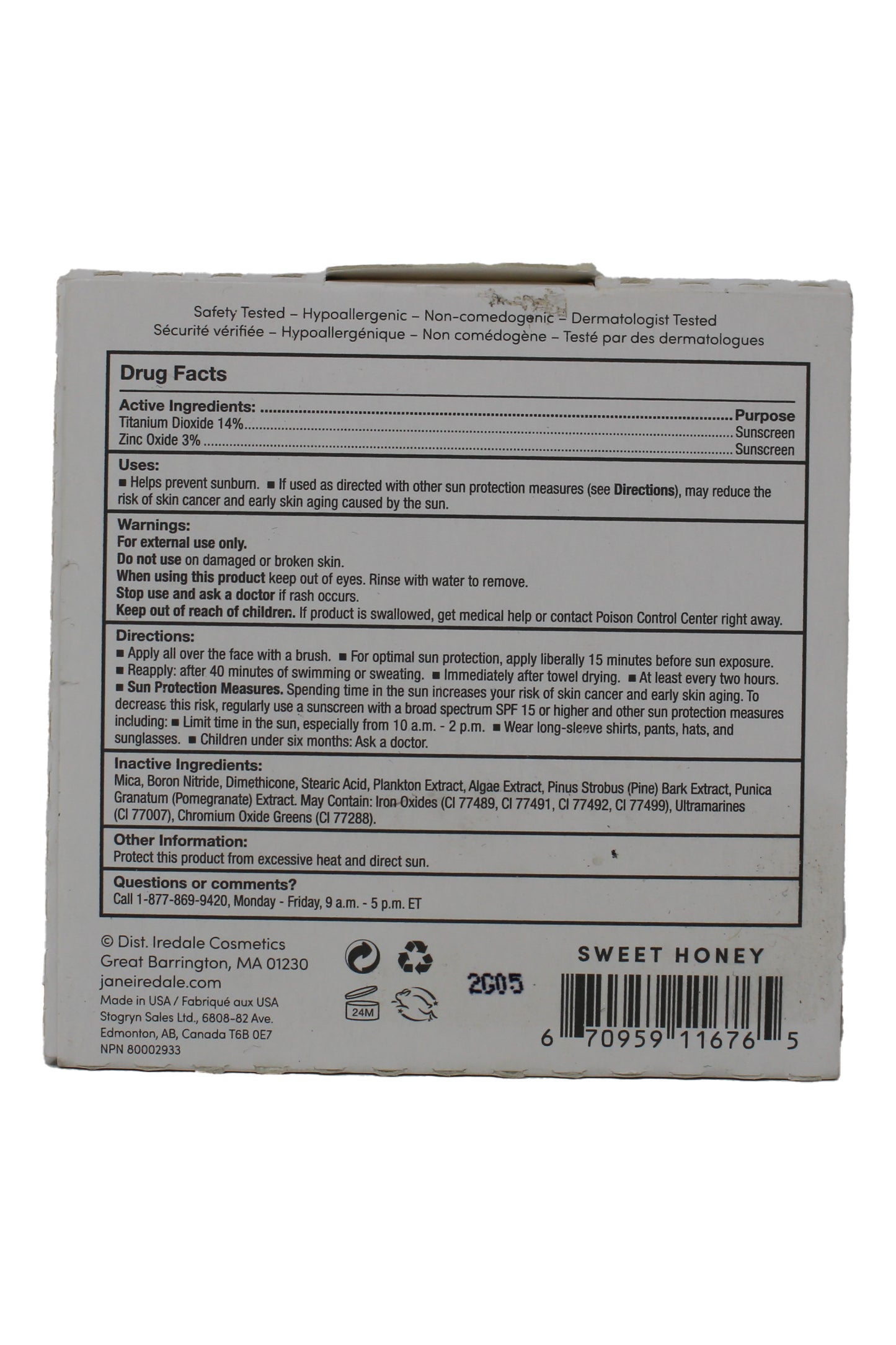Jane Iredale PurePressed Base Mineral Foundation Refill Sweet Honey 0.35 Ounces