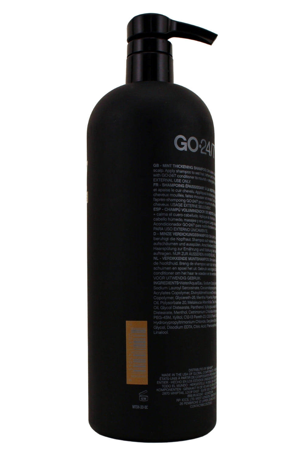 Go 24/7 Mens Grooming Mint Thickening Shampoo 33.8 Fl Ounce