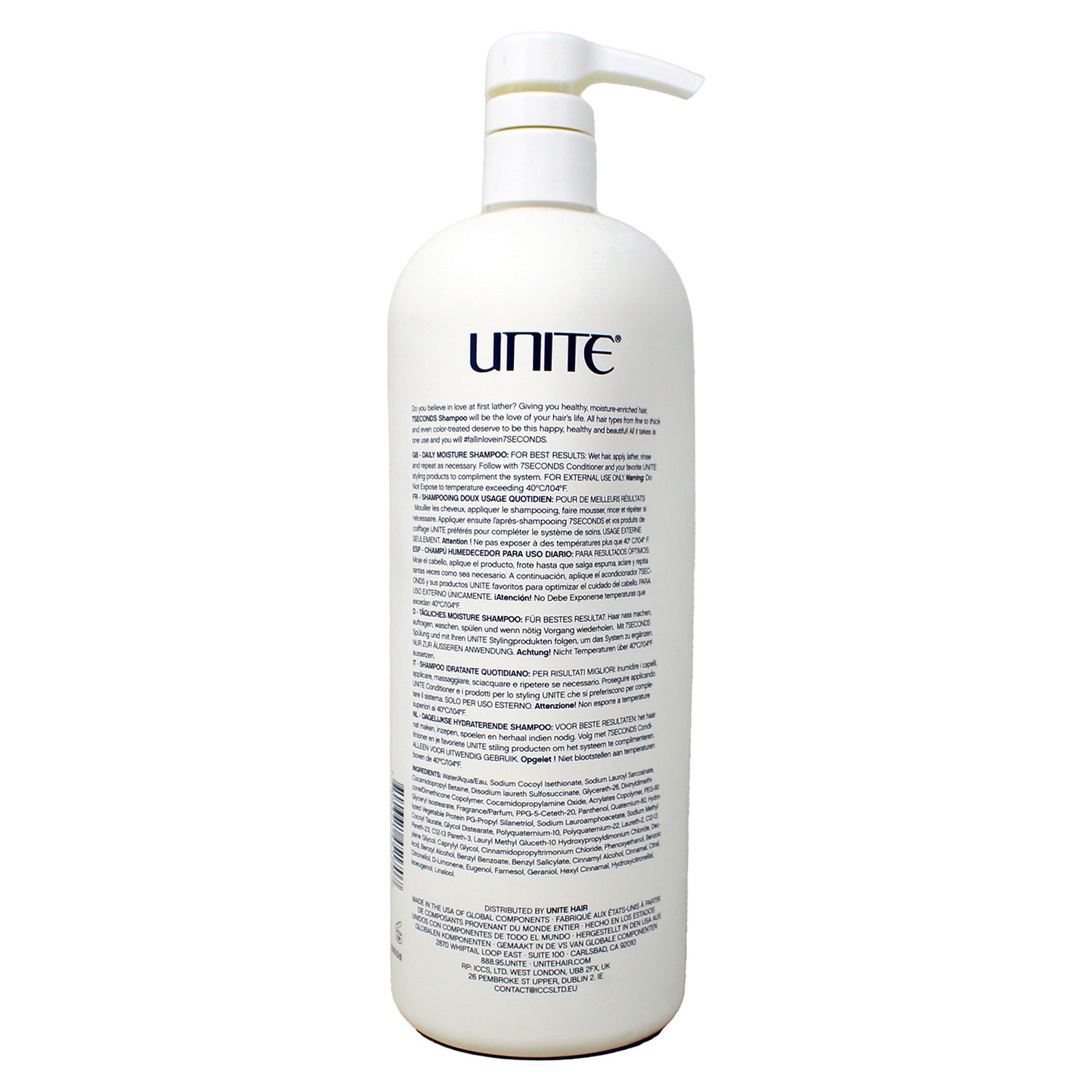 Unite 7 Seconds Champoo Daily Moisturizing Shampoo 33.8 Fl Ounce