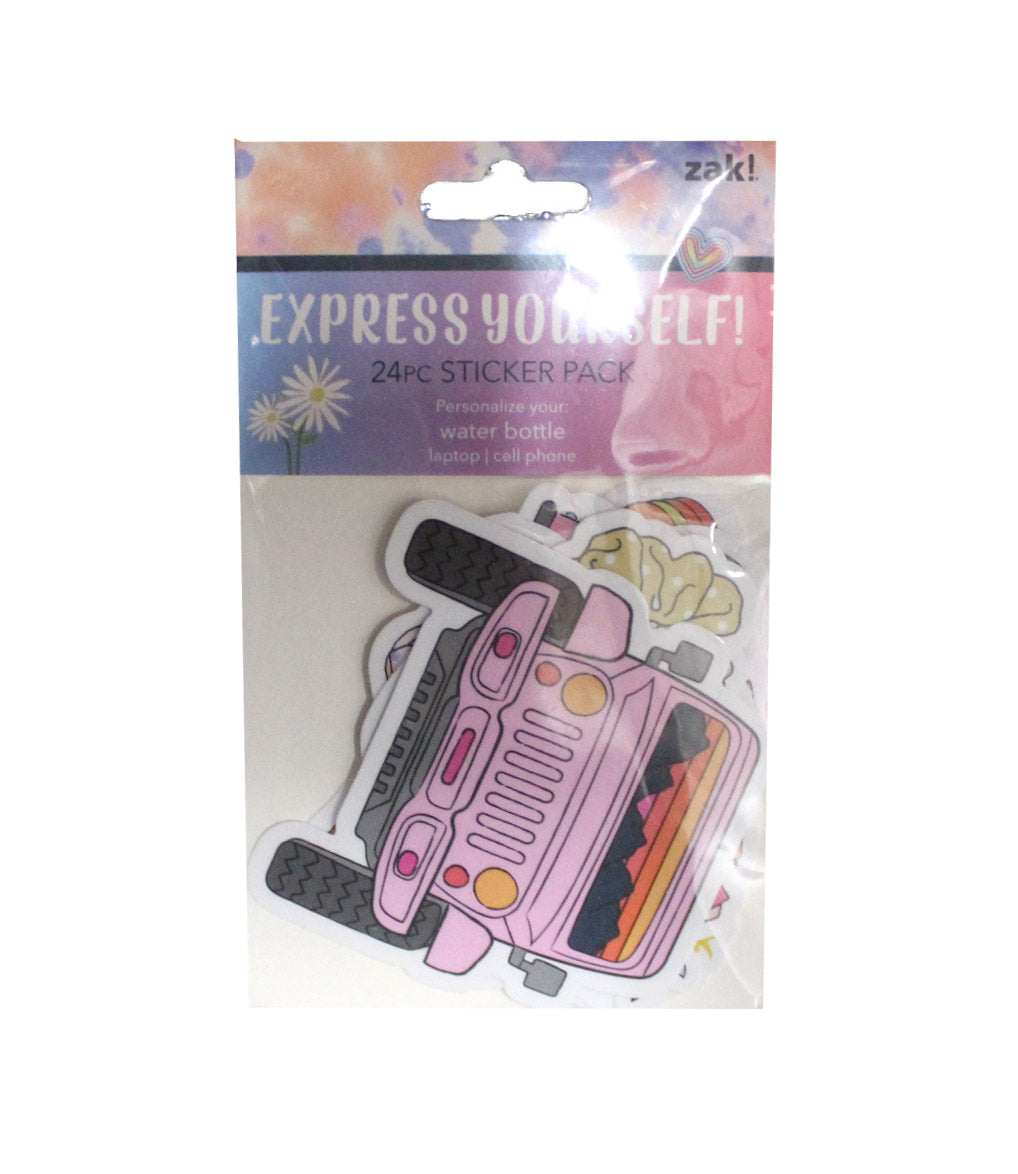 Zak! Express Yourself! Vinyl Sticker Pack 24 Pieces
