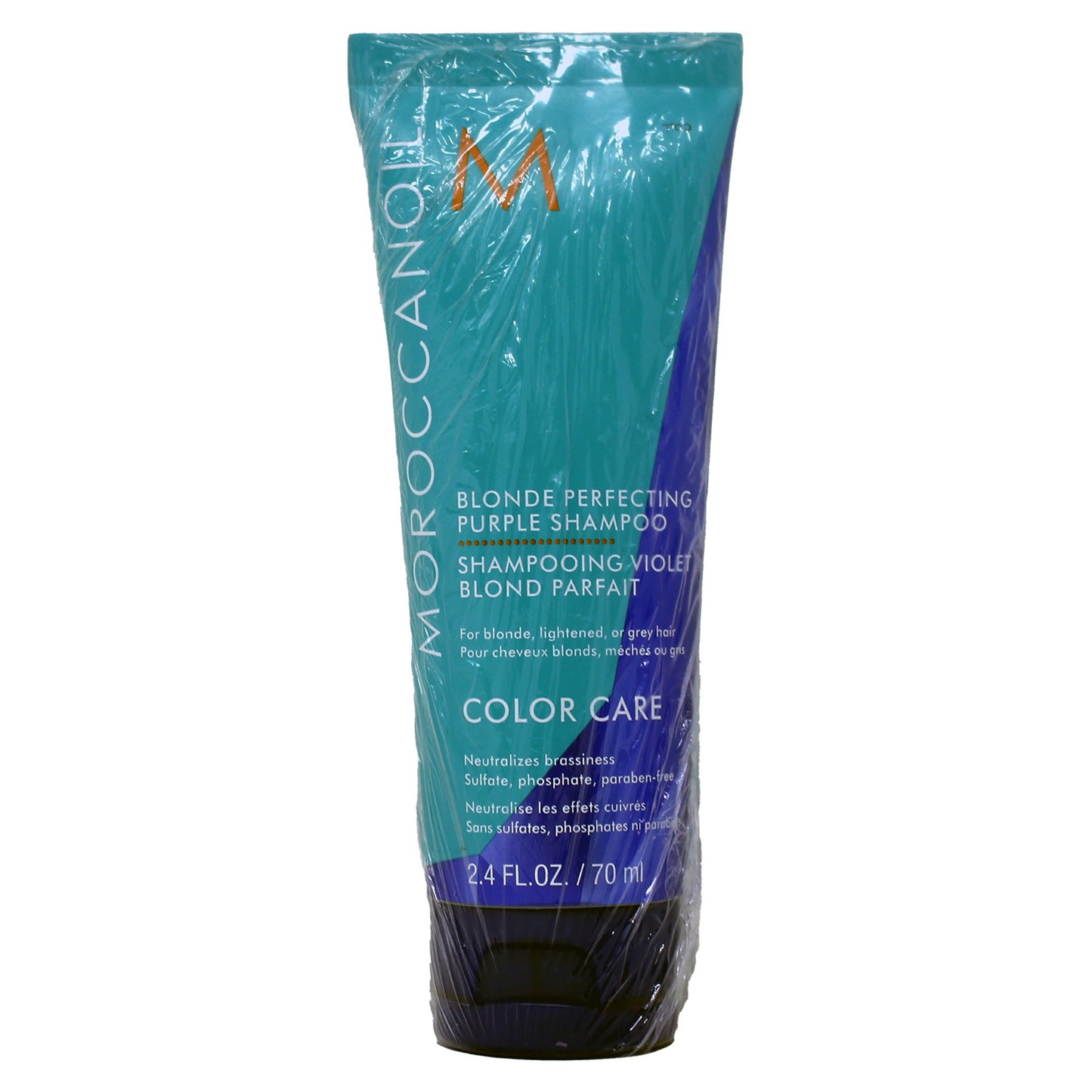Moroccanoil, Color Care Blonde Perfecting Purple, Paraben-Free, Hair Shampoo, Neutralizes Brassiness, 70 ml