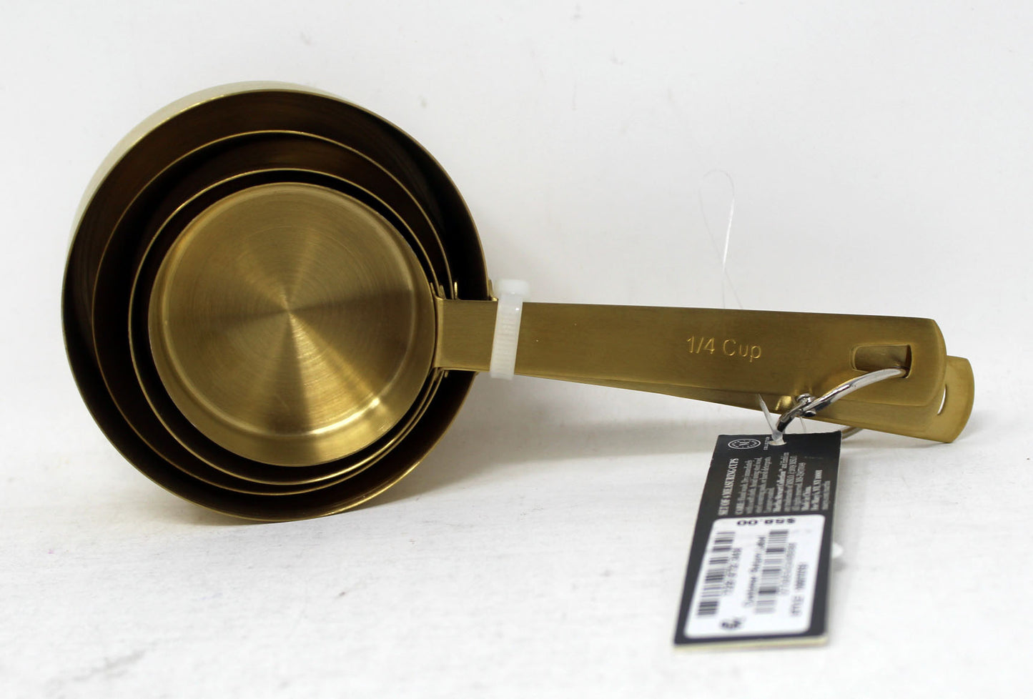 Martha Stewart Collection Set of 4 Gold-Tone Measuring Cups Spoons