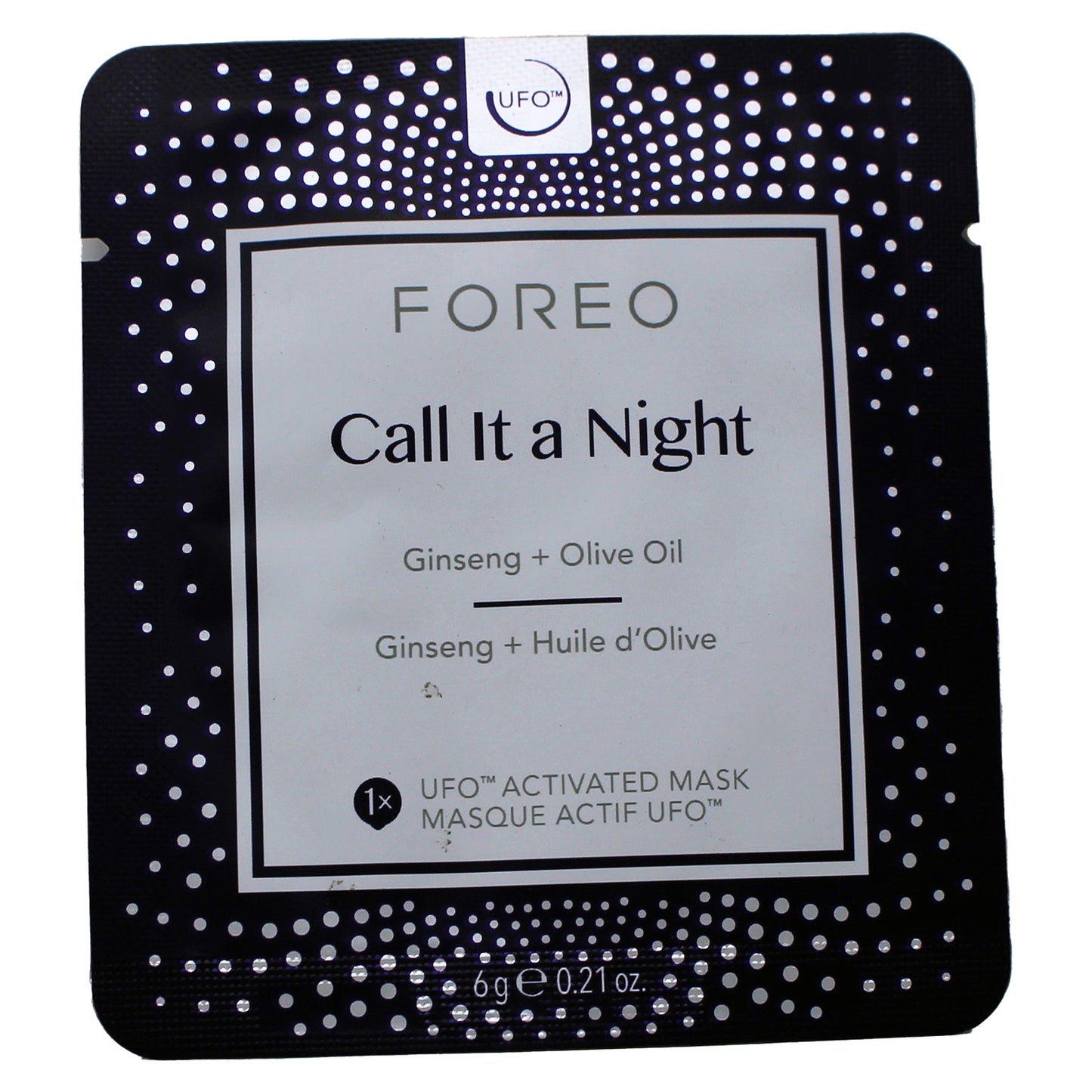 Foreo Call It A Night Ginseng and Olive Oil UFO Activated 0.21 Ounce 1 Mask