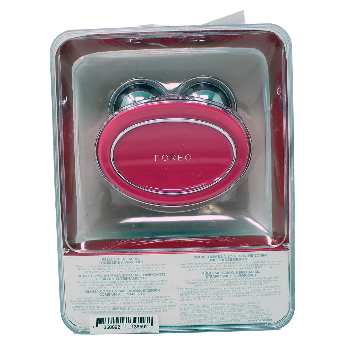 Foreo Bear Advanced Micro Current Facial Toning Device Pink 1 Count