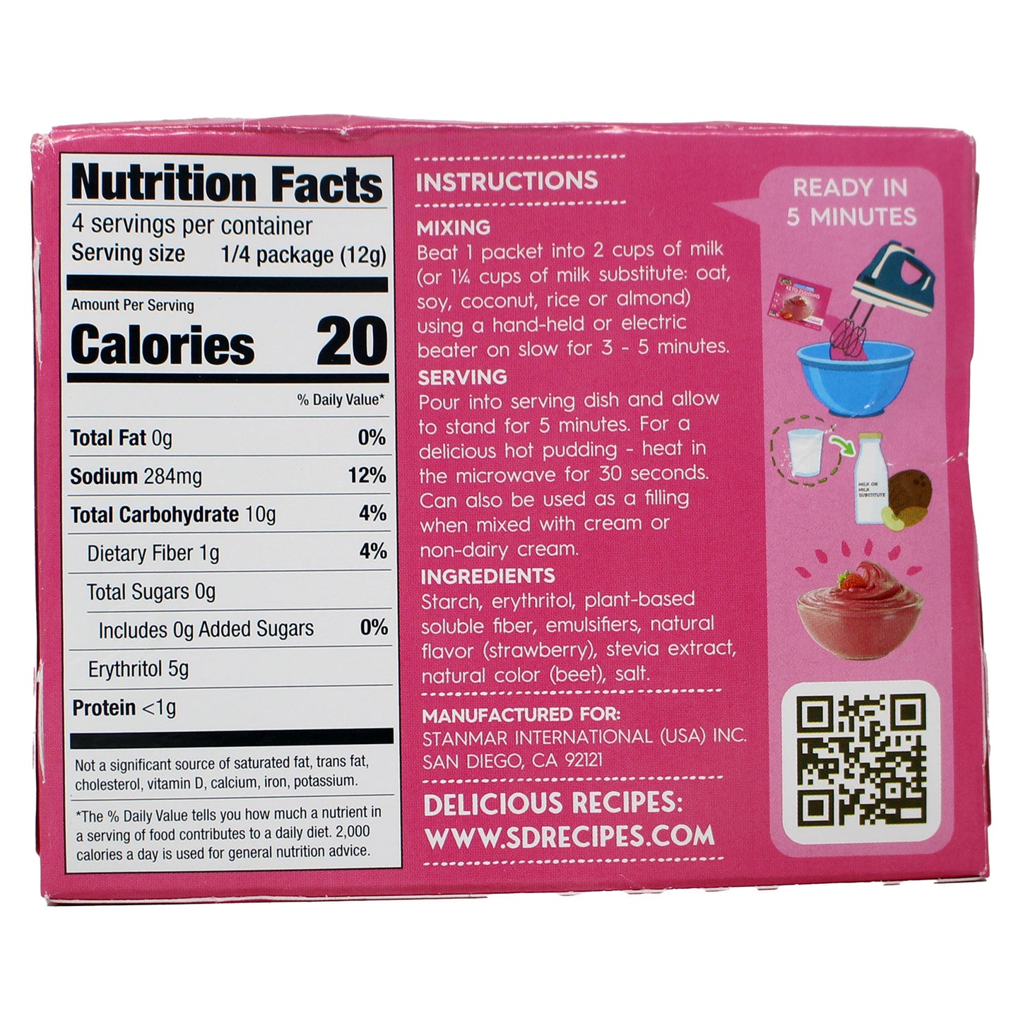 Simply Delish Keto Pudding Variety Pack, 6 Count