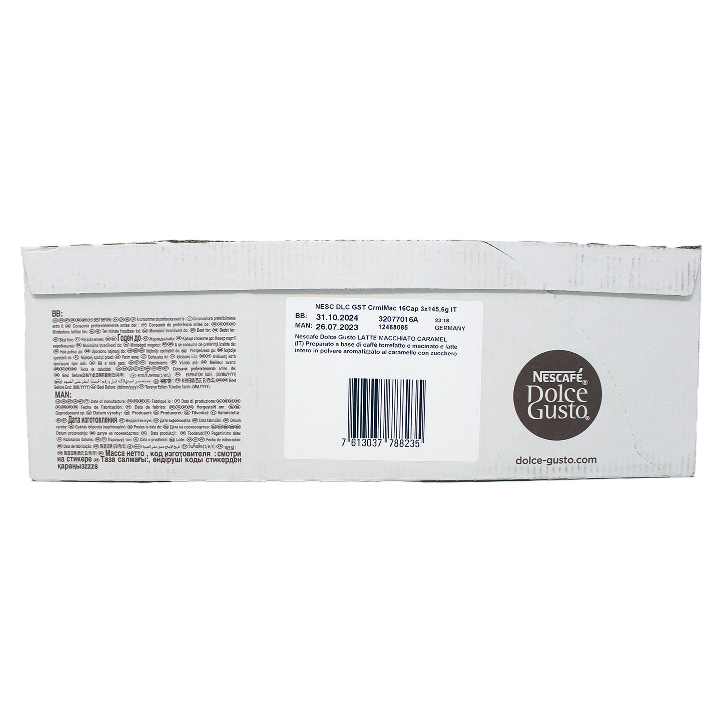 Nescafe Dolce Gusto Coffee Pods Caramel Macchiato 16 Capsules Pack of 3