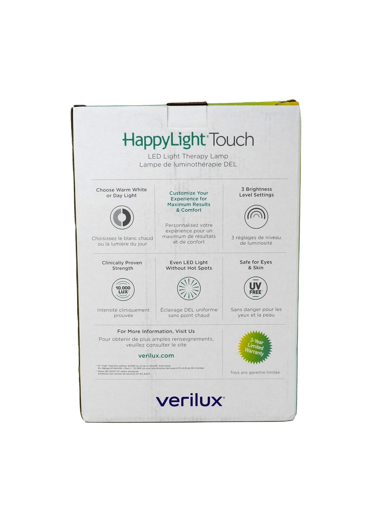 Verilux Happylight Touch LED Light Therapy Lamp White