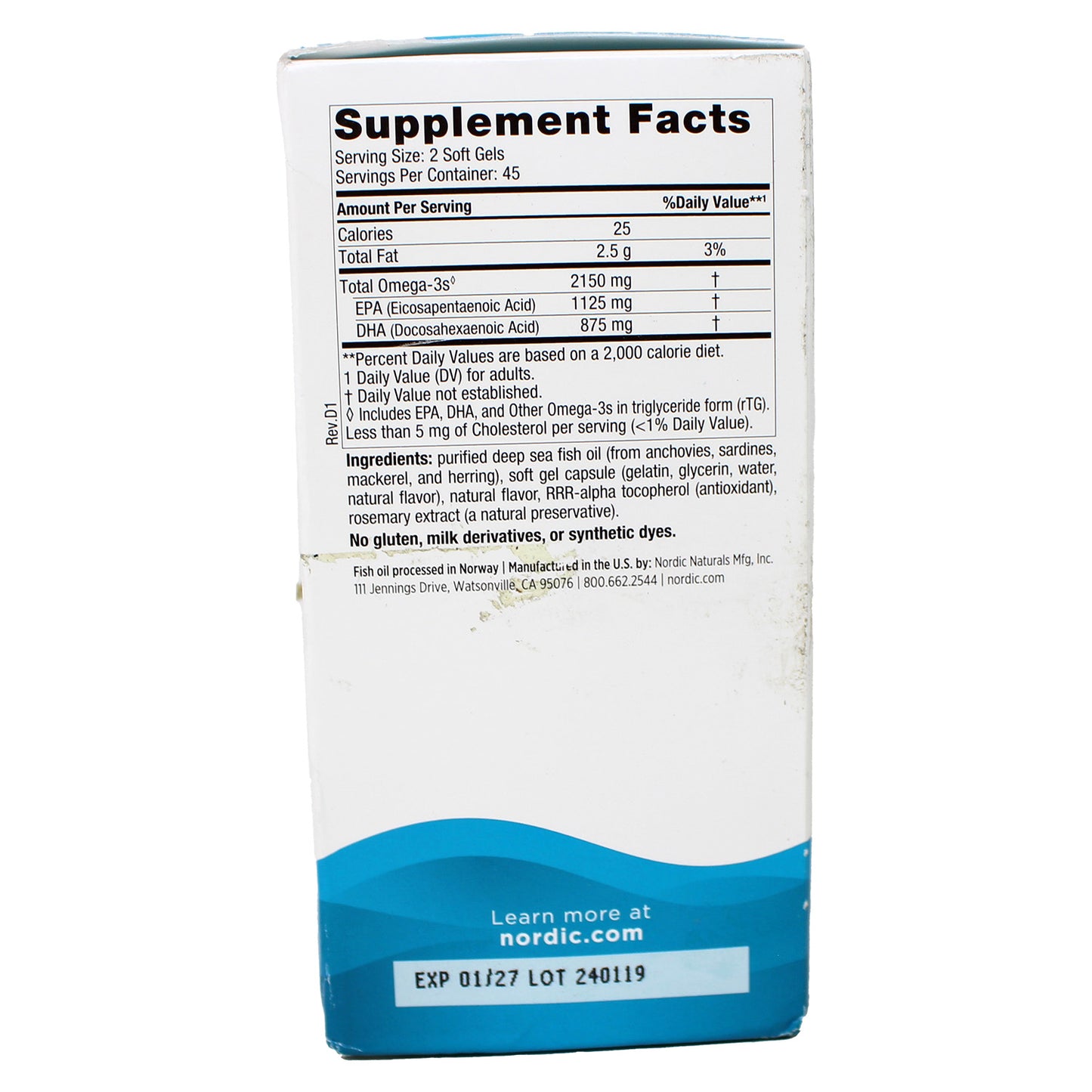 Nordic Naturals Ultimate Omega 2X Fish Oil 90 Soft Gels