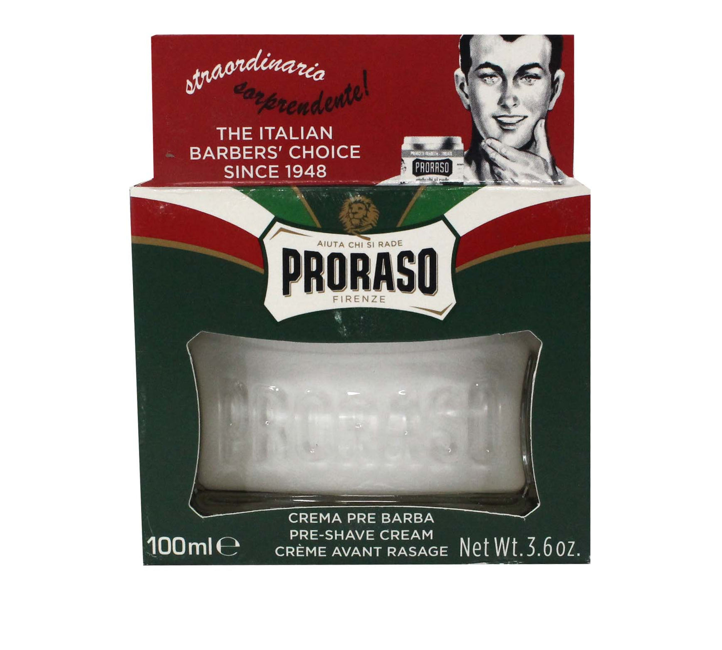 Proraso Pre-Shave Cream Refreshing With Eucalyptus Oil and Menthol 3.6 Ounce