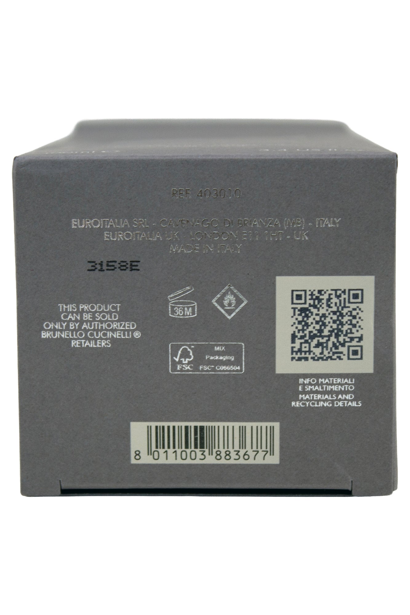 BRUNELLO CUCINELLI Pour Homme Eau de Parfum Spray 3.4 Ounce