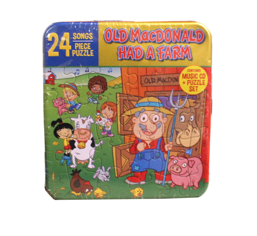 Old MacDonald Had A Farm 24 Piece Puzzle with 24 Songs
