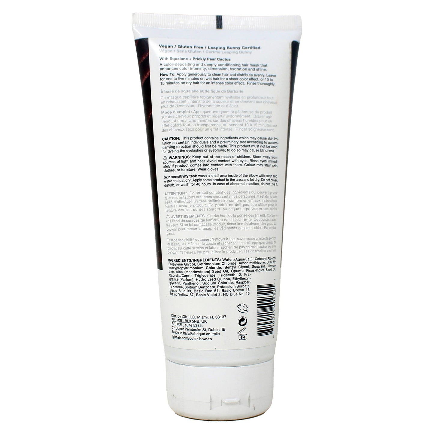 IGK Color Depositing Mask, Williams Burgundy, 6 oz