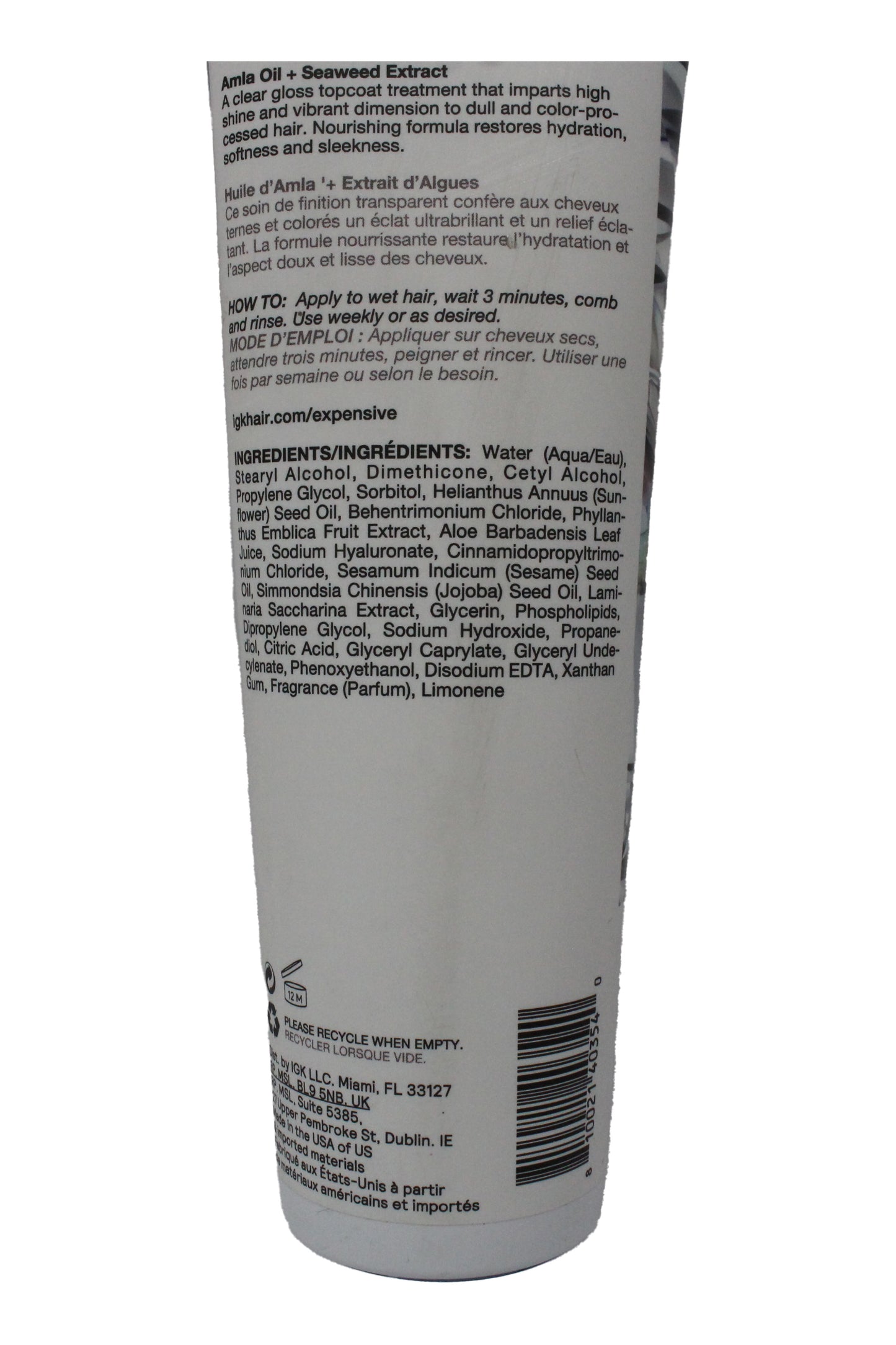 IGK Expensive Clear Gloss Top Coat 4.2 Ounce