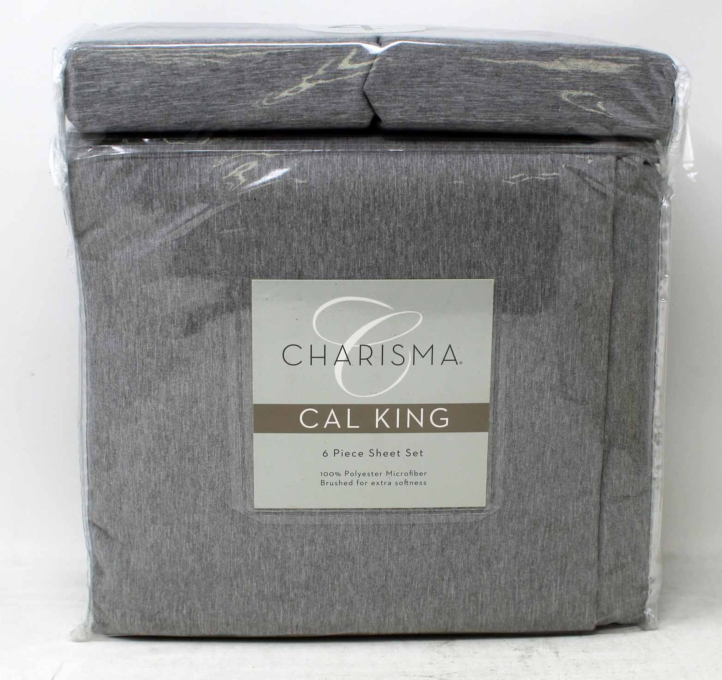 Charisma Cal King Grey Heather 6 Piece Sheet Set (See Description)