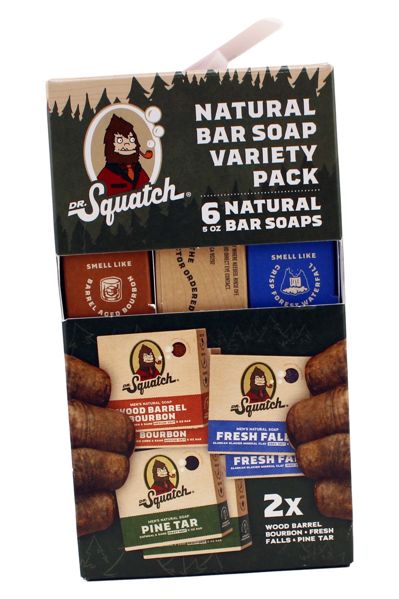 DR Squatch Natural Bar Soap Variety Pack 6 Count, 5 Ounce Each