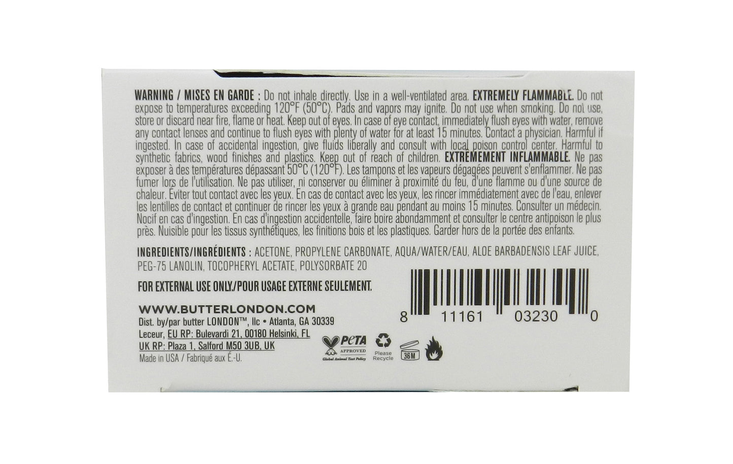 Butter London Nail Scrubbers Lacquer Remover Wipes 10 Count