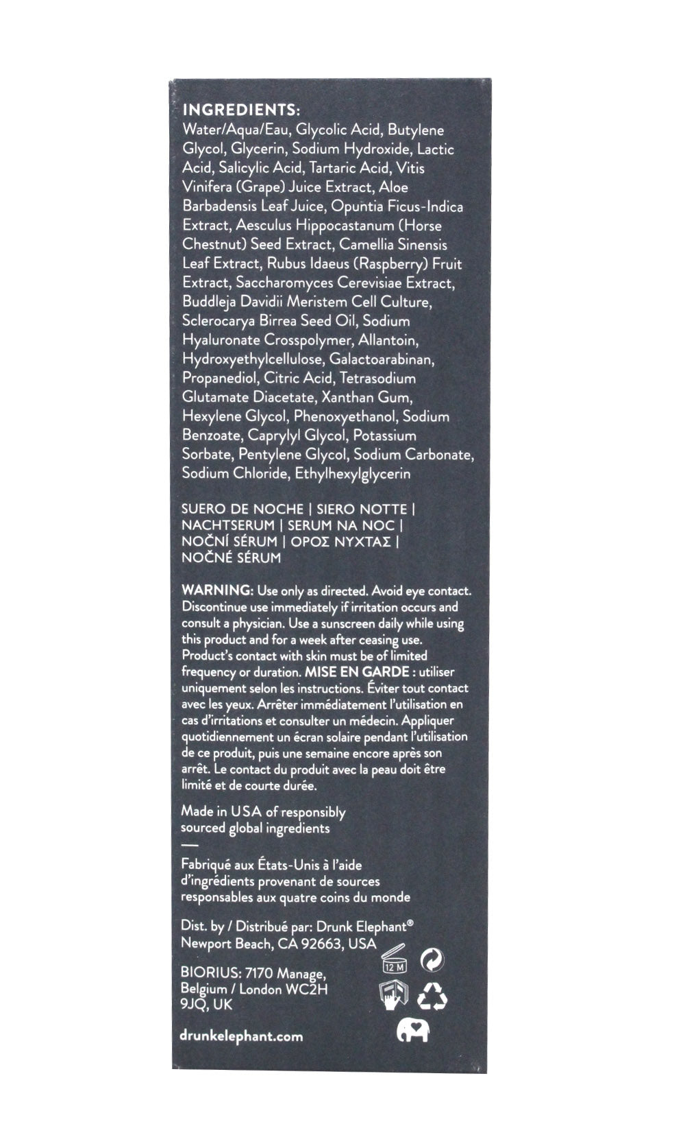 Drunk Elephant T.L.C Framboos Glycolic Night Serum 1 Ounce