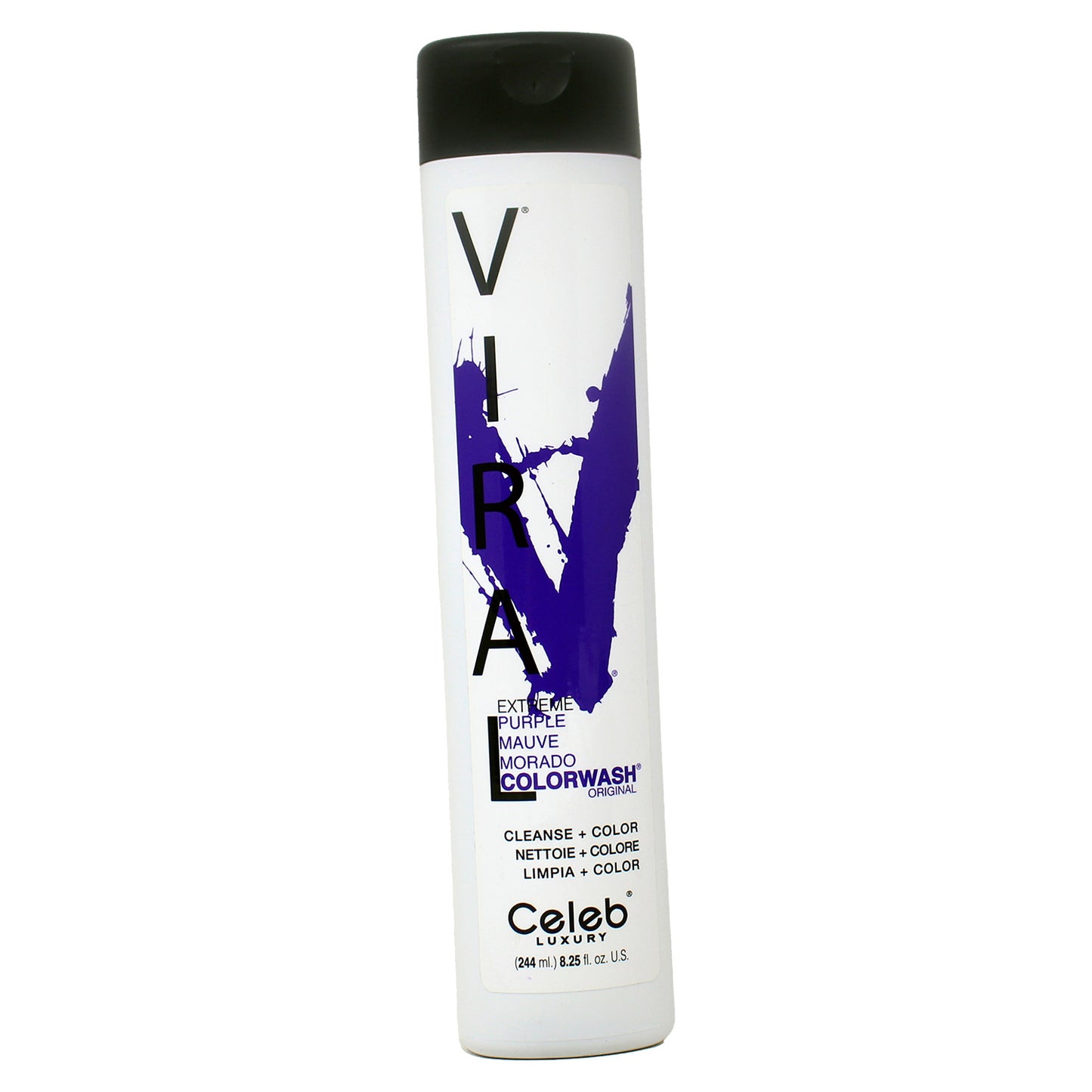 Celeb Luxury Viral Colorwash Shampoo Extreme Purple 8.25 Ounces