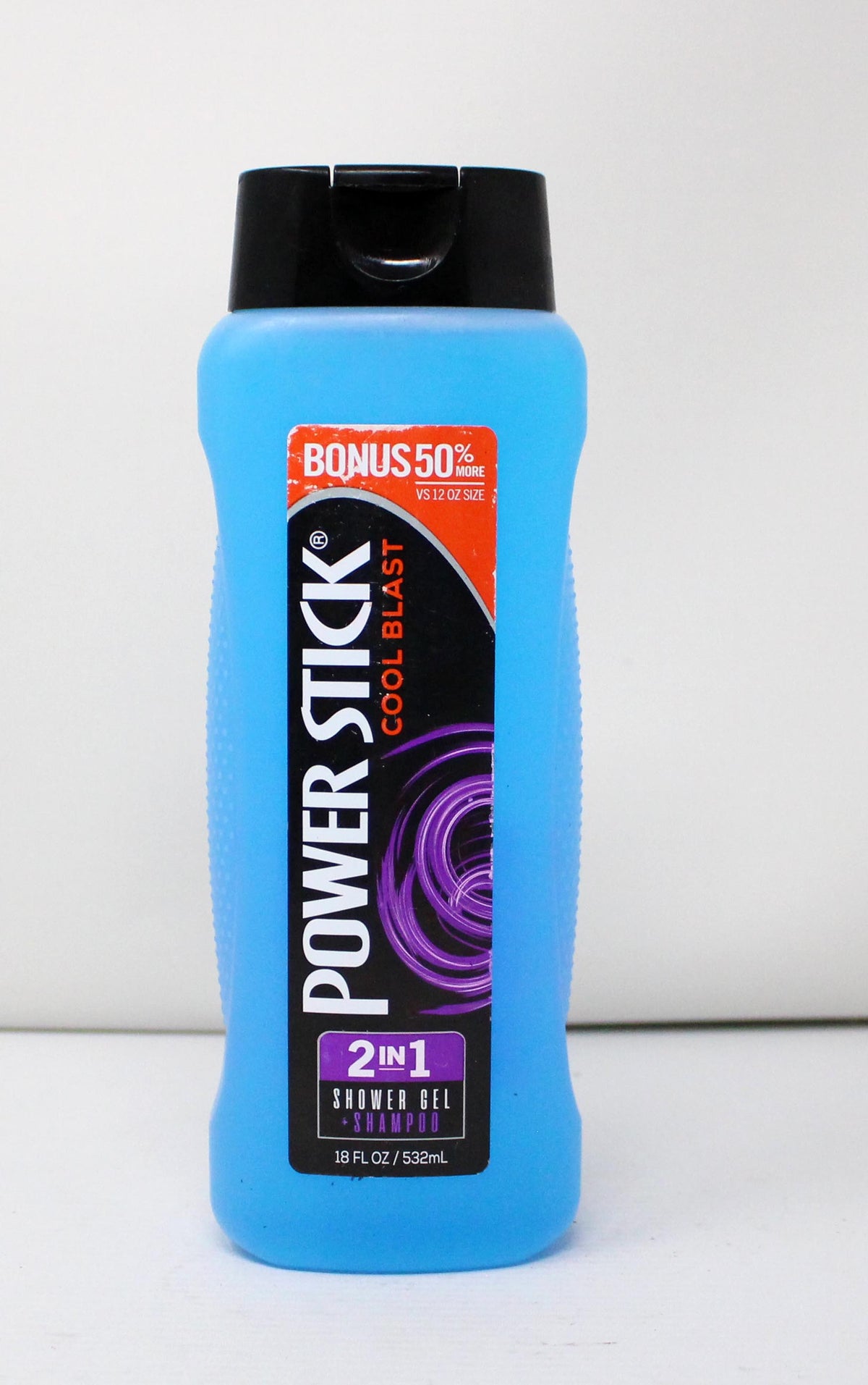 Power Stick 2 In 1 Cool Blast Shower Gel + Shampoo 18 Ounce